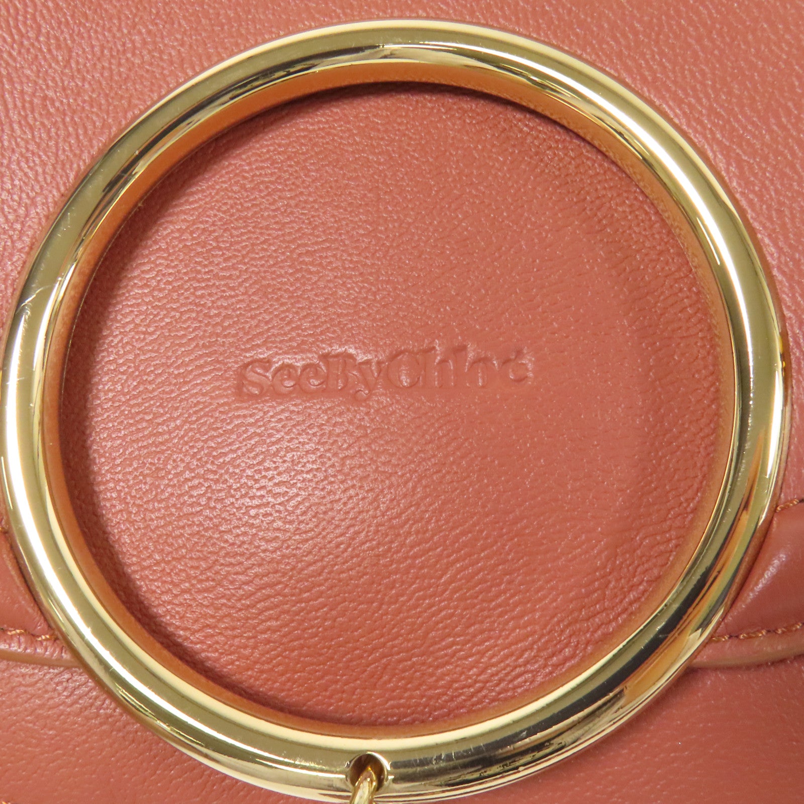 SEE BY CHLOE 牛皮皮革Shoulder Bag金扣肩背袋