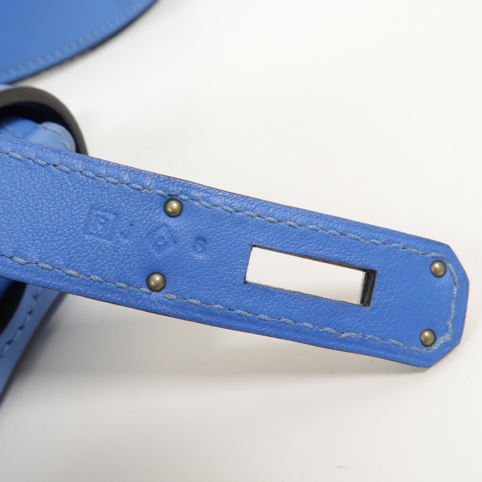 HERMES Swift皮革Berline Mini肩背袋Bleu Saphir