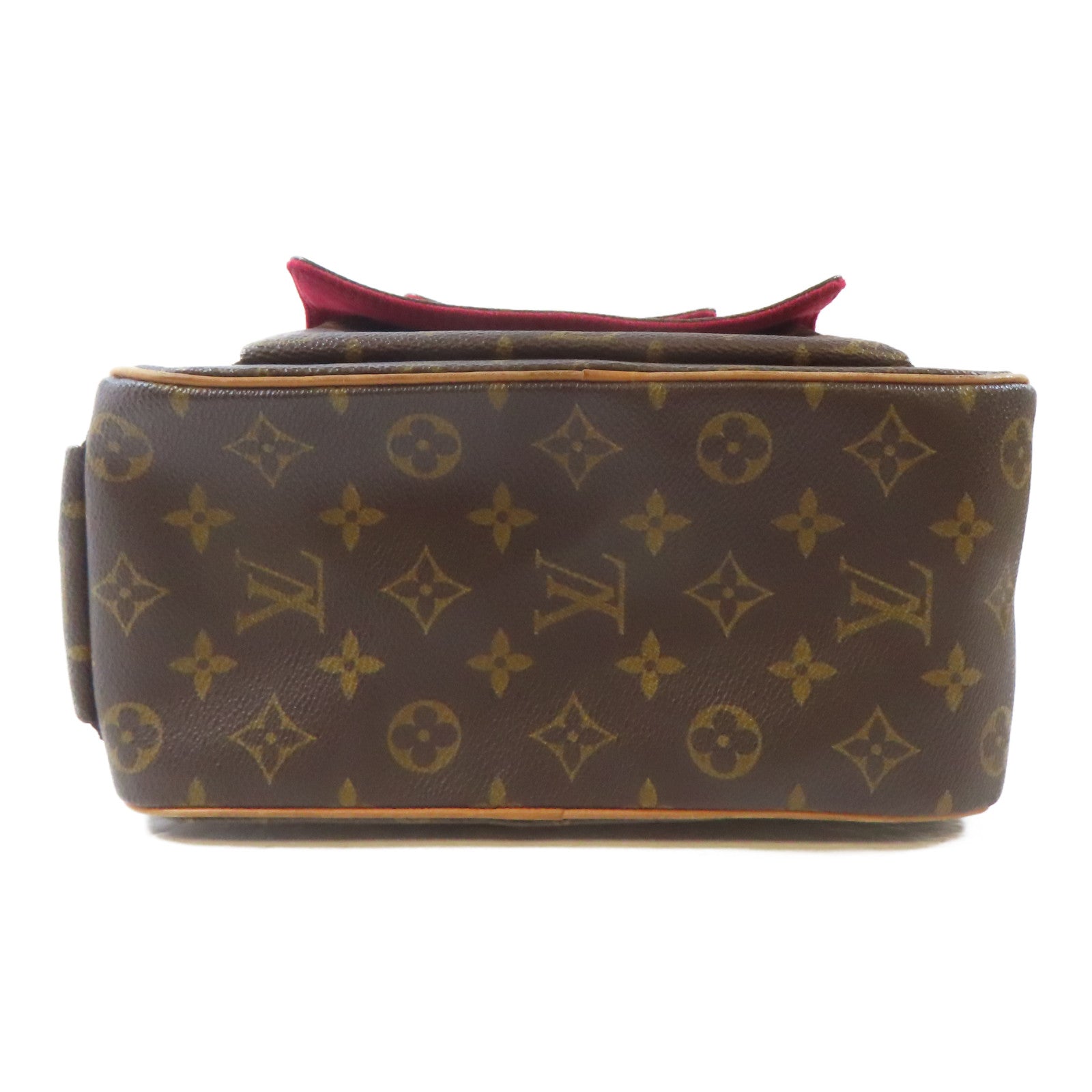 LOUIS VUITTON Monogram Excentri-cite金扣手挽袋啡色/紅色