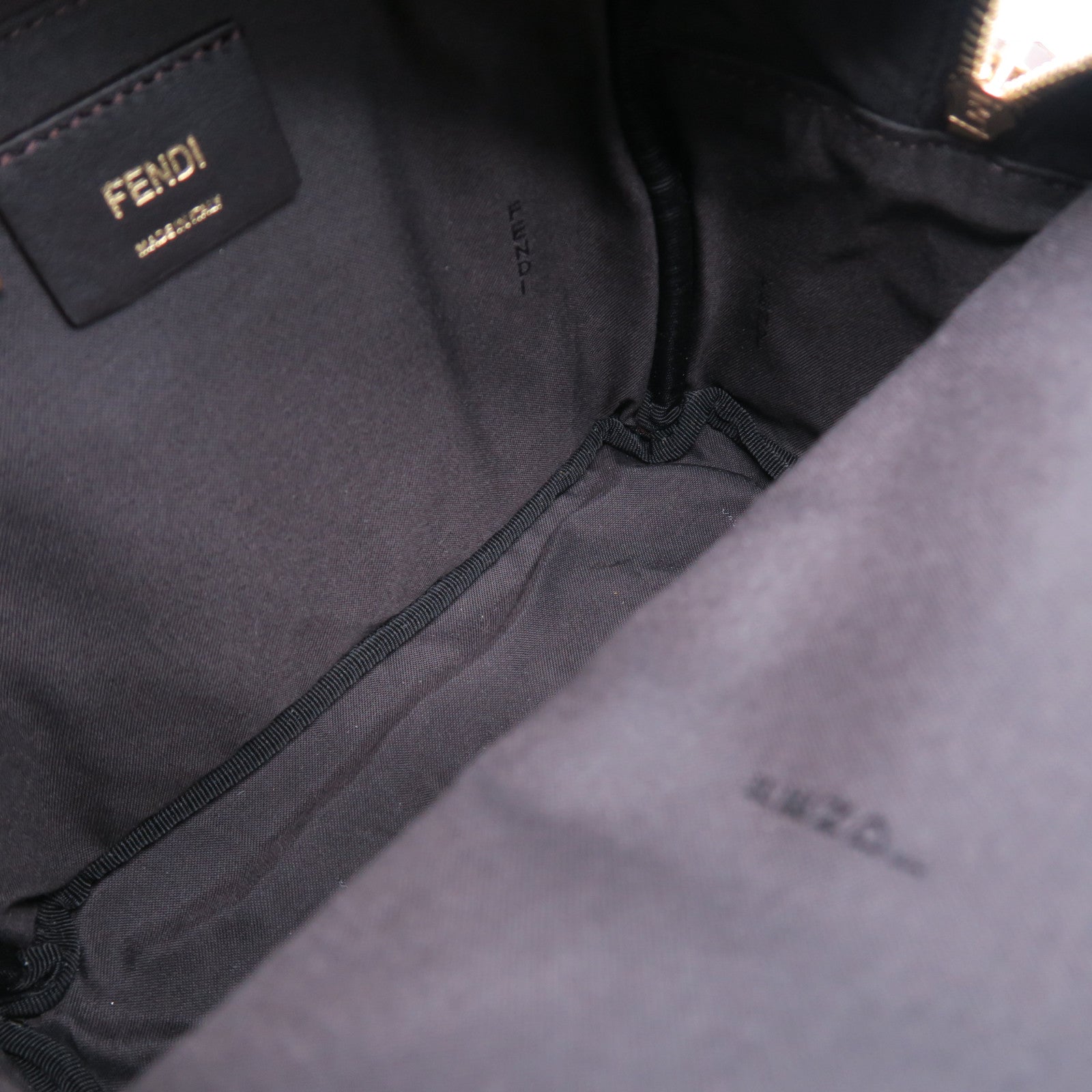 FENDI **【激減優惠】塗層帆布Backpack金扣背包啡色