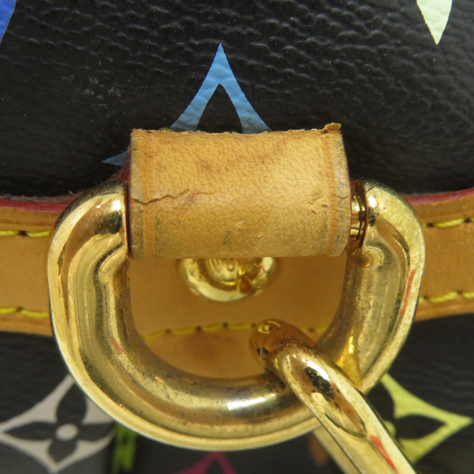 LOUIS VUITTON Monogram Multicolore Beverly金扣肩背袋黑色/彩色