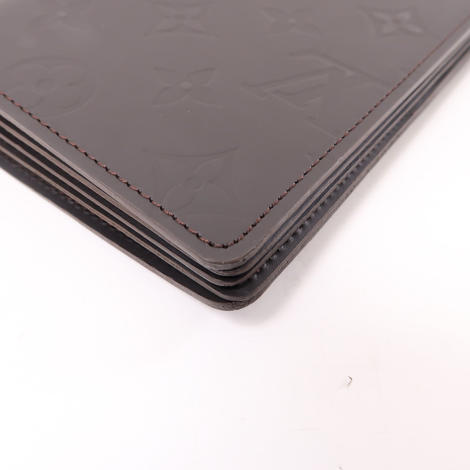 LOUIS VUITTON Monogram Glace Hoist Long Wallet銀扣長錢包棕色