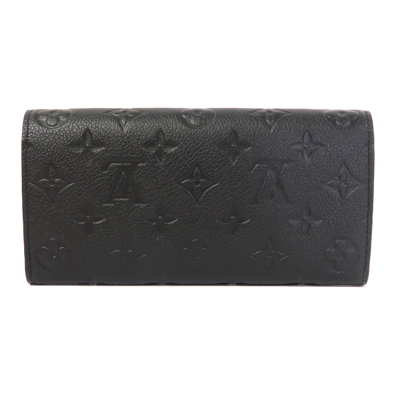 LOUIS VUITTON Monogram Empreinte Emilie Wallet金扣長錢包黑色