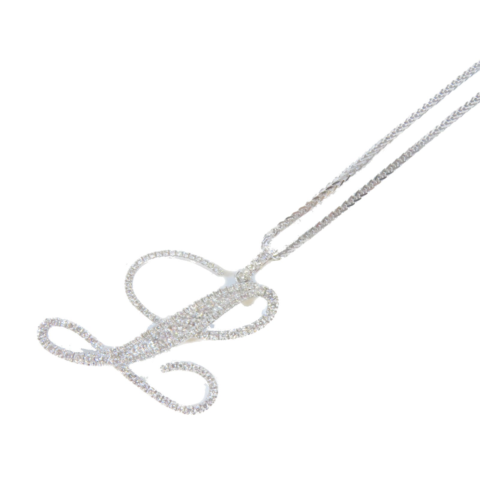 JEWELRY 18K白金Diamond Pendant Necklace1.02ct鑽石吊墜項鍊#44cm
