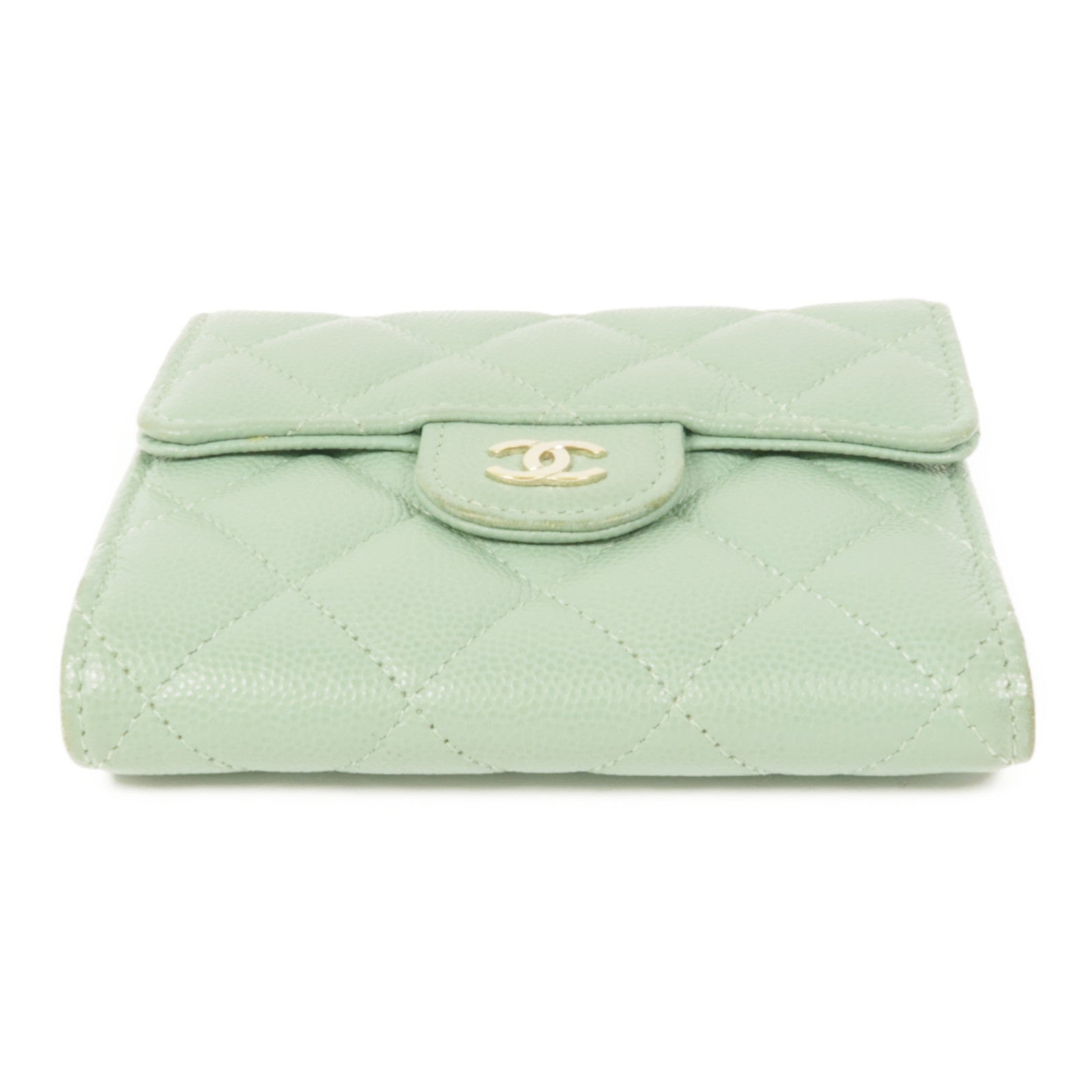 CHANEL 牛皮皮革Wallet金扣錢包