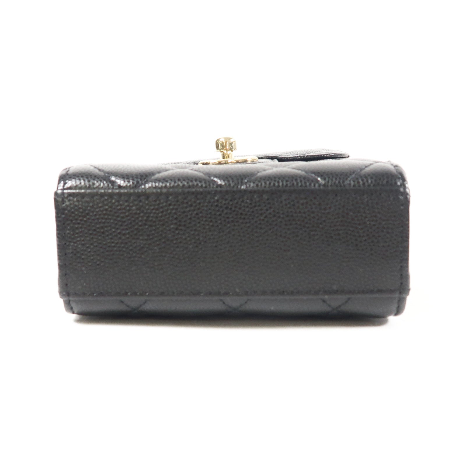 CHANEL 牛皮皮革Phone Bag金扣鏈帶肩背袋