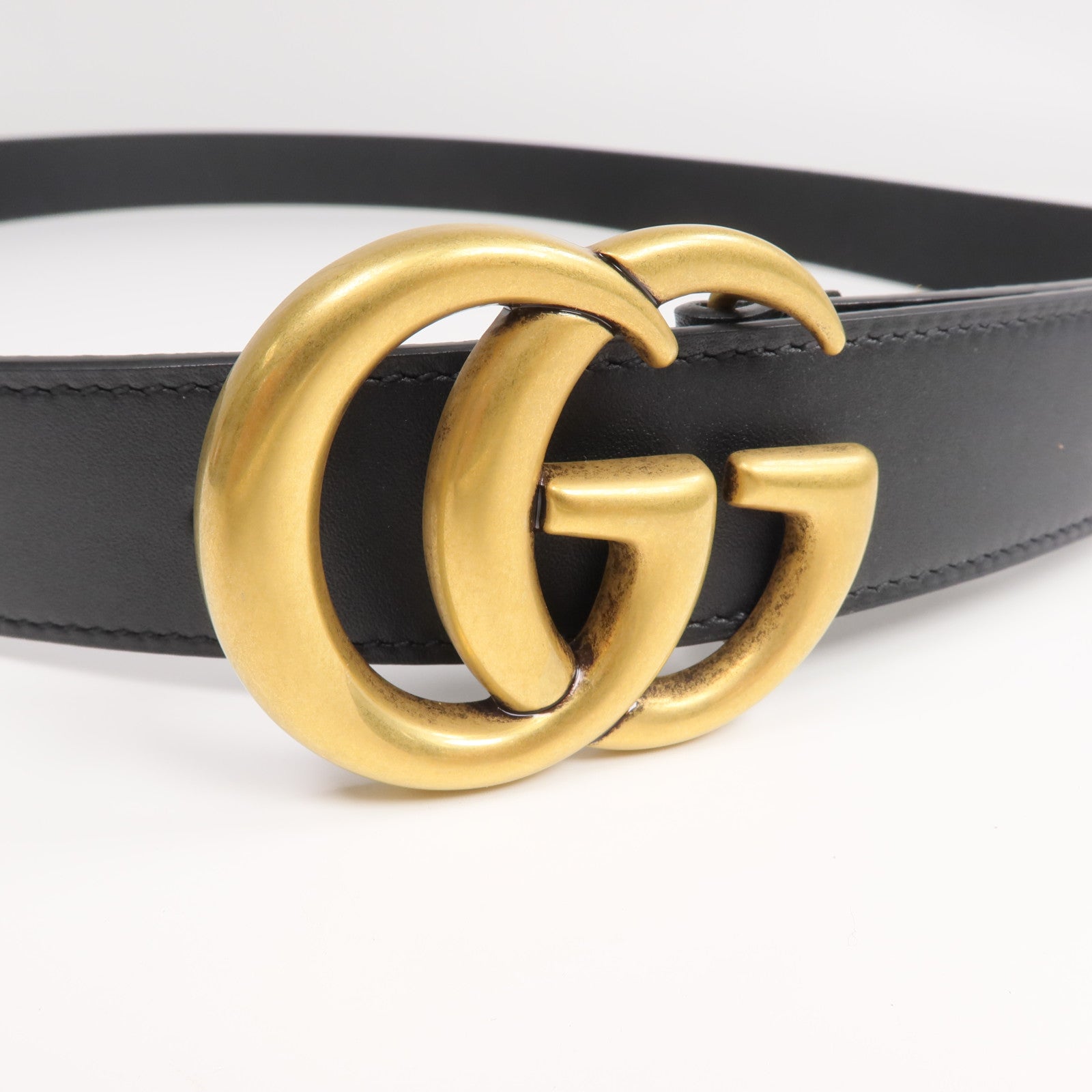GUCCI 牛皮皮革GG Marmont Belt金扣皮帶