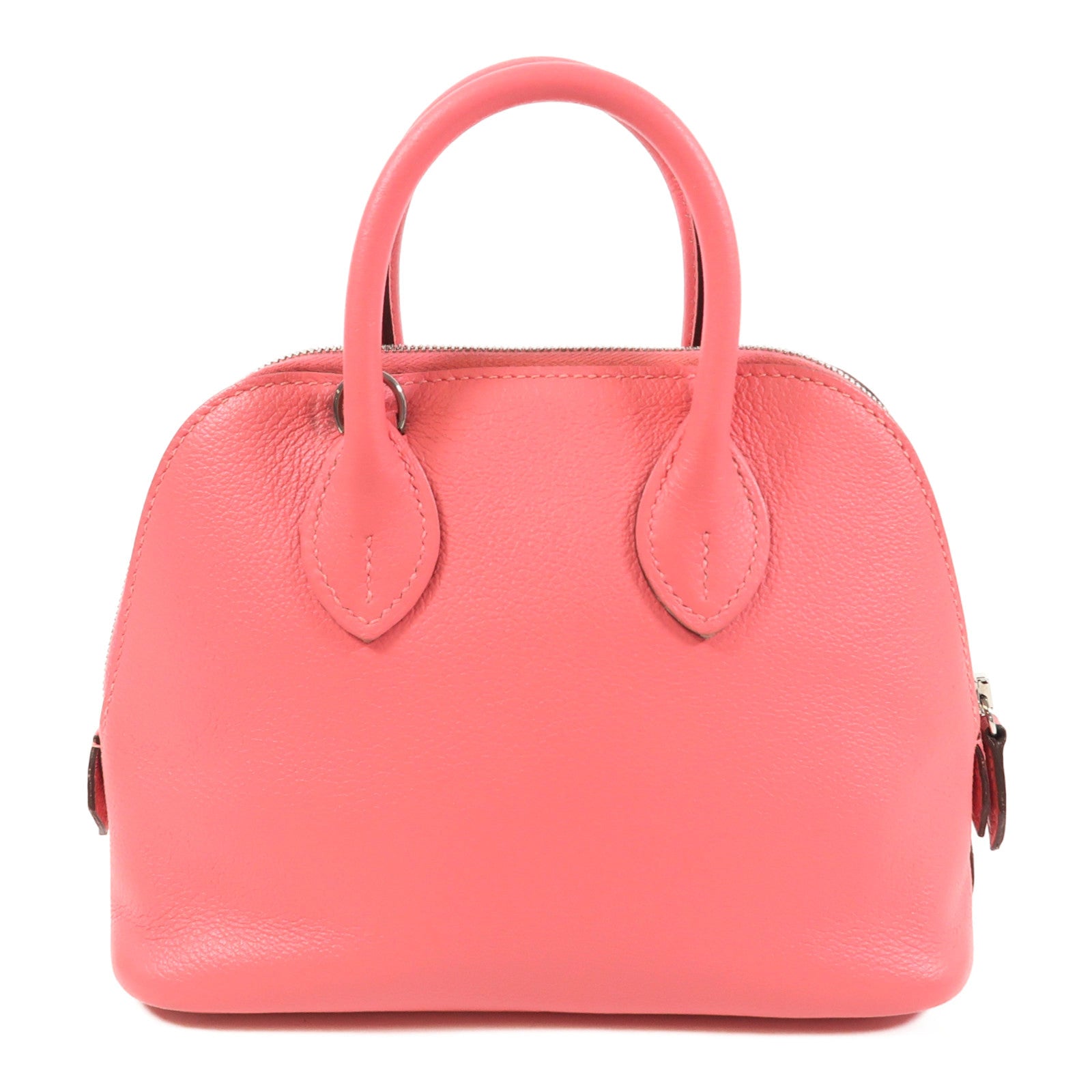 HERMES 【激減優惠】Chevre皮革Bolide 1923 Mini銀扣手挽肩背兩用袋Rose Azalea