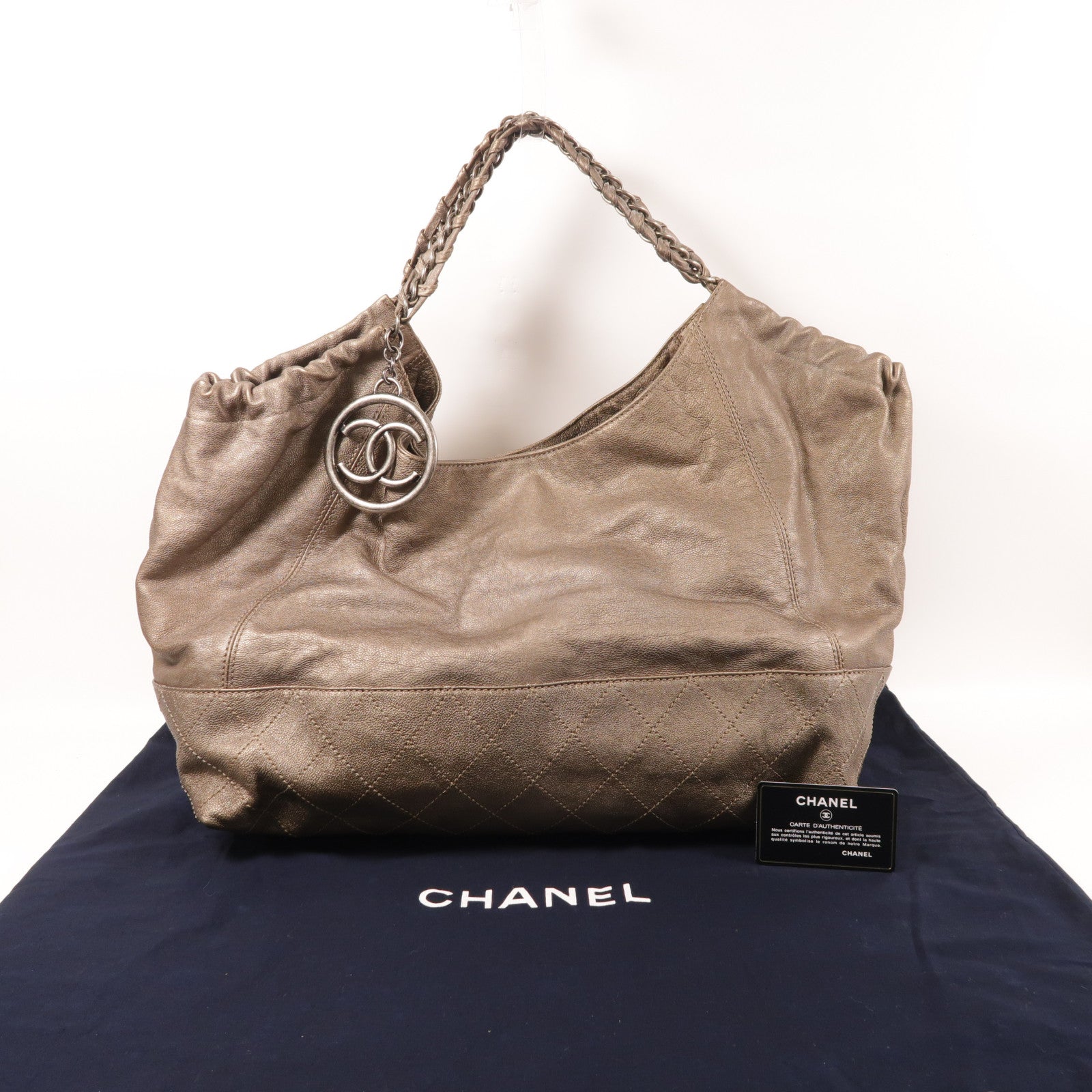 CHANEL 牛皮皮革Shoulder Bag鏈帶肩背袋