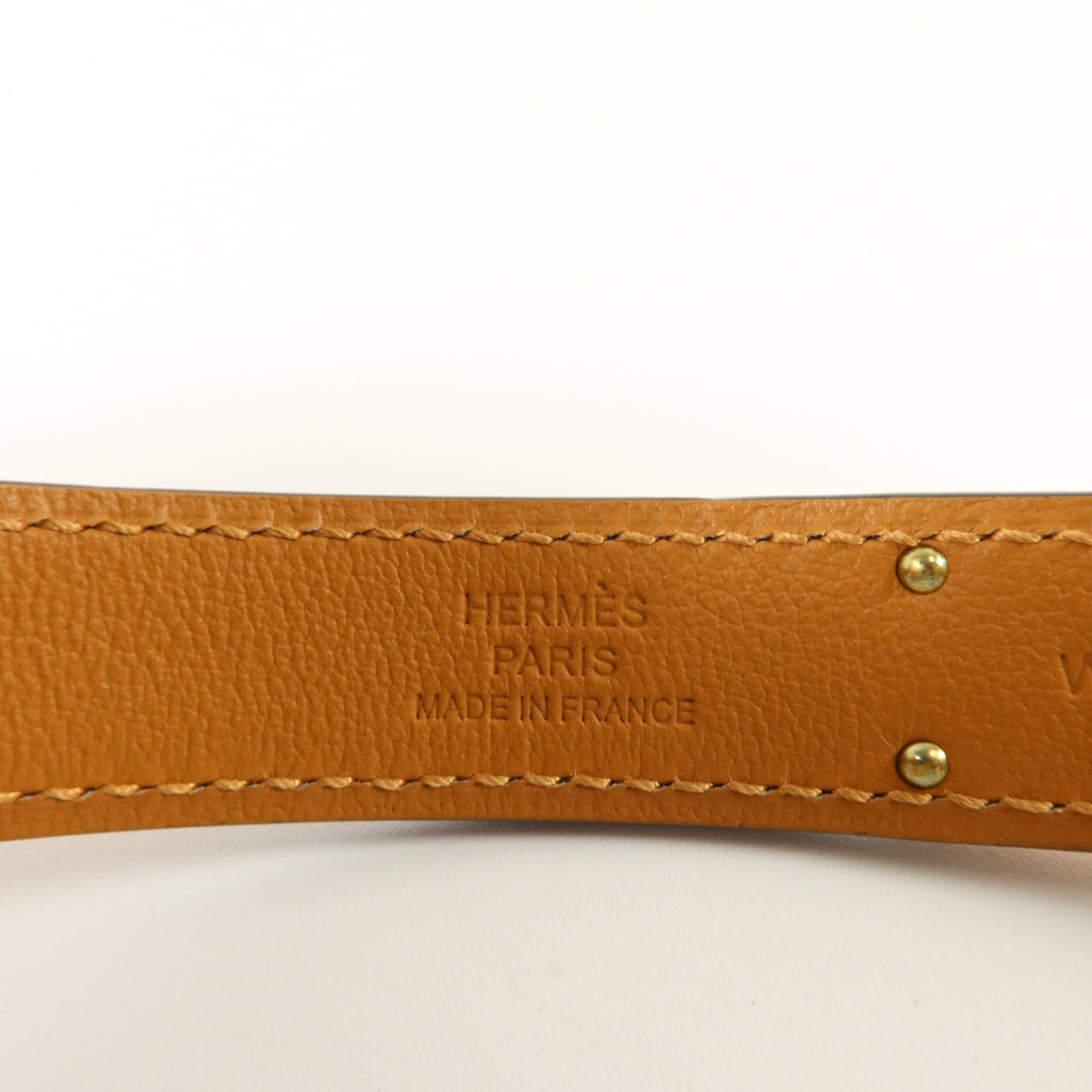 HERMES Epsom皮革Kelly 18 Belt金扣皮帶Gold