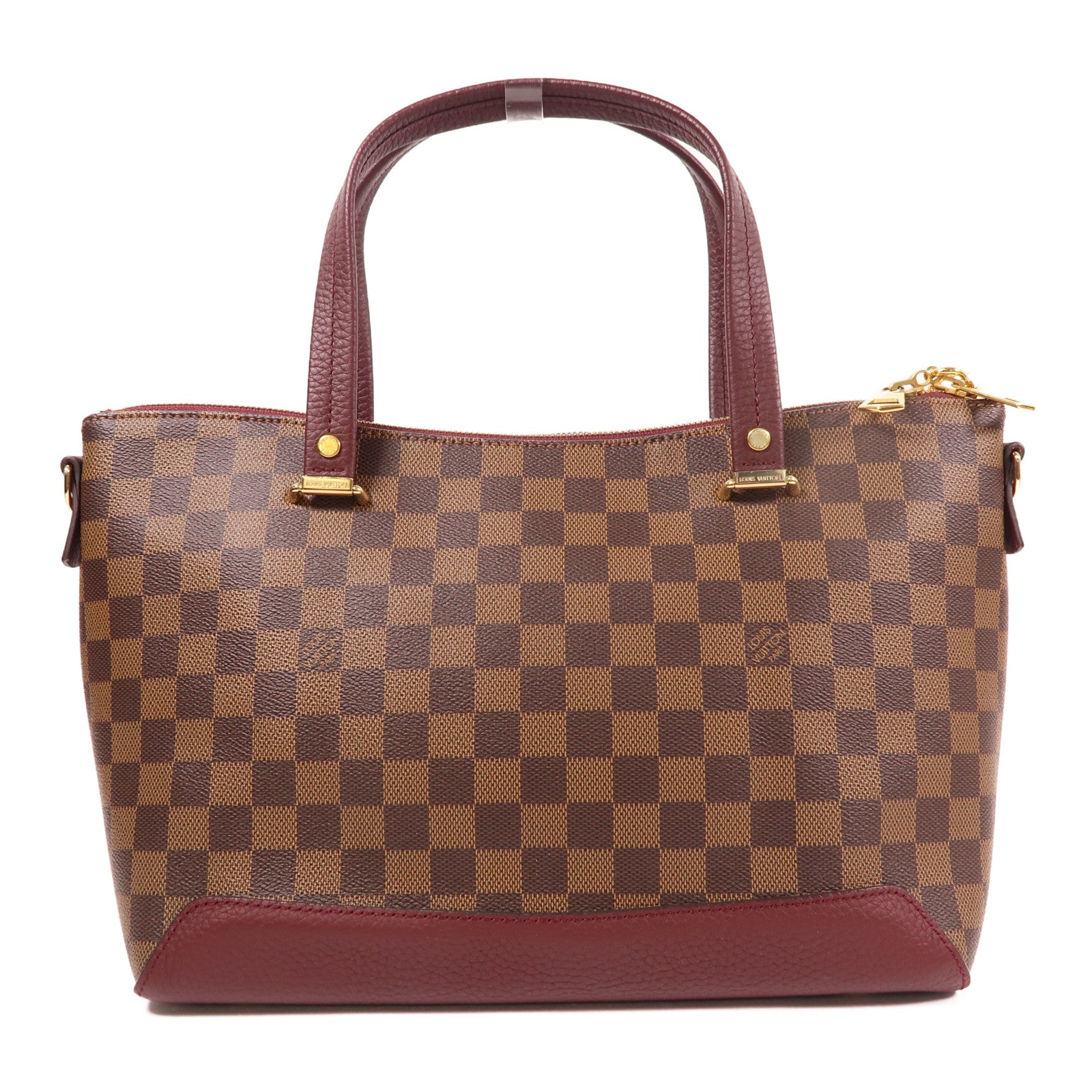 LOUIS VUITTON 【激減優惠】Damier Hyde Park 2way金扣手挽肩背兩用袋啡色/紅色/紫色