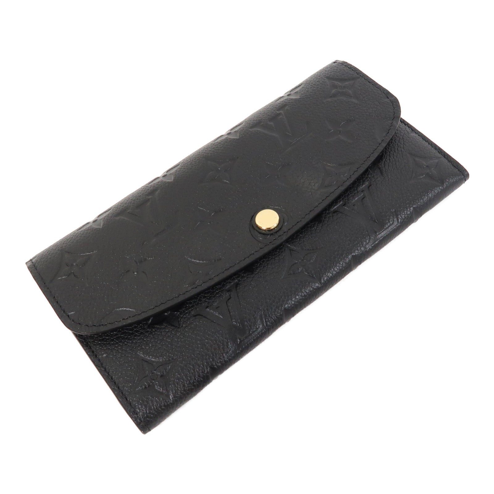 LOUIS VUITTON Monogram Empreinte Emilie Wallet金扣長錢包黑色