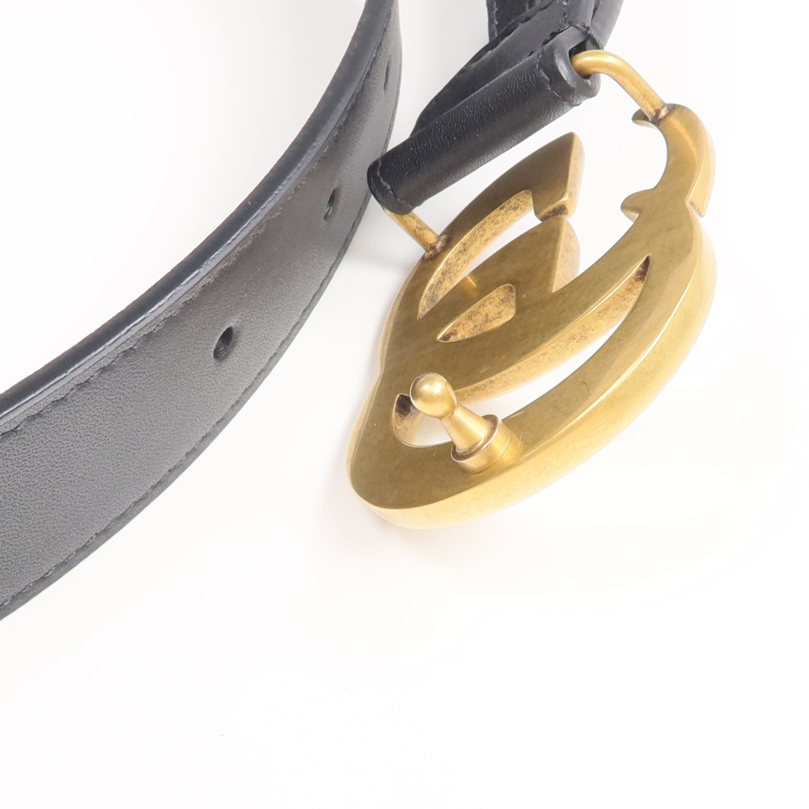 GUCCI 牛皮皮革GG Marmont Belt金扣皮帶