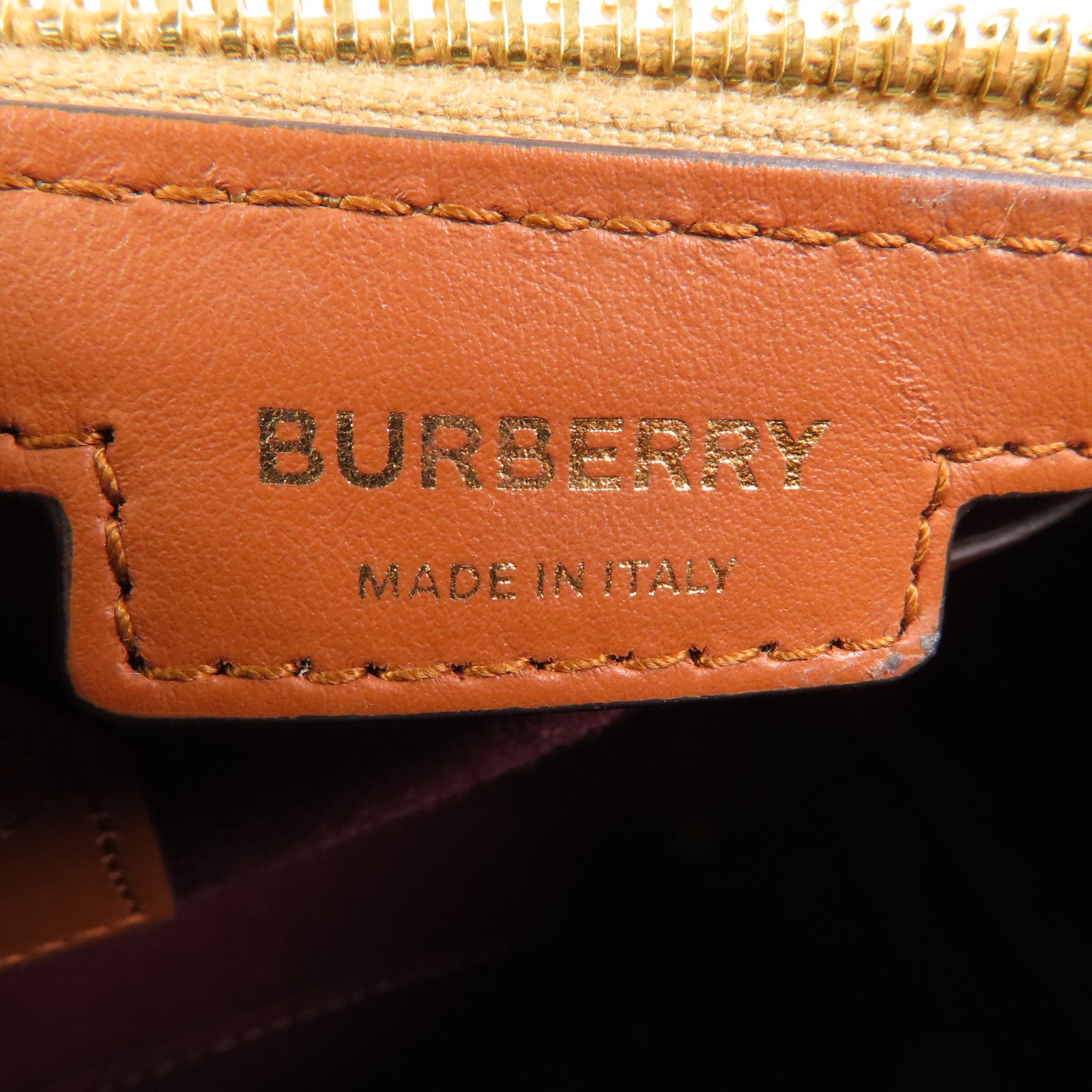 BURBERRY 塗層帆布Mini Check Bowling Bag金扣手挽肩背兩用袋
