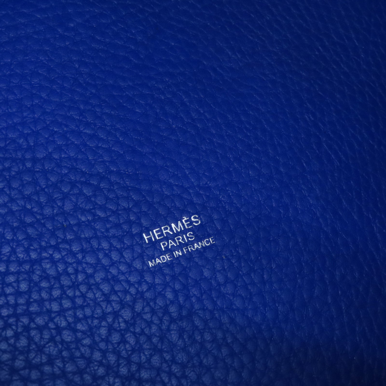 HERMES Clemence皮革Picotin MM银扣手挽袋Bleu Electrique/蓝色