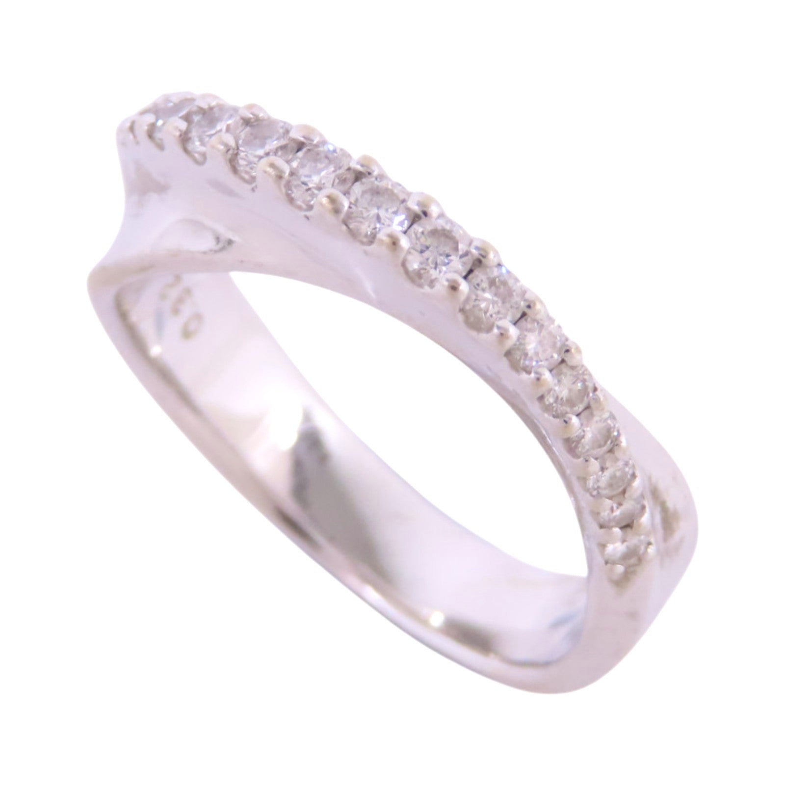 JEWELRY 【激減優惠】18K白金/鑽石Diamond Ring戒指US#5.75