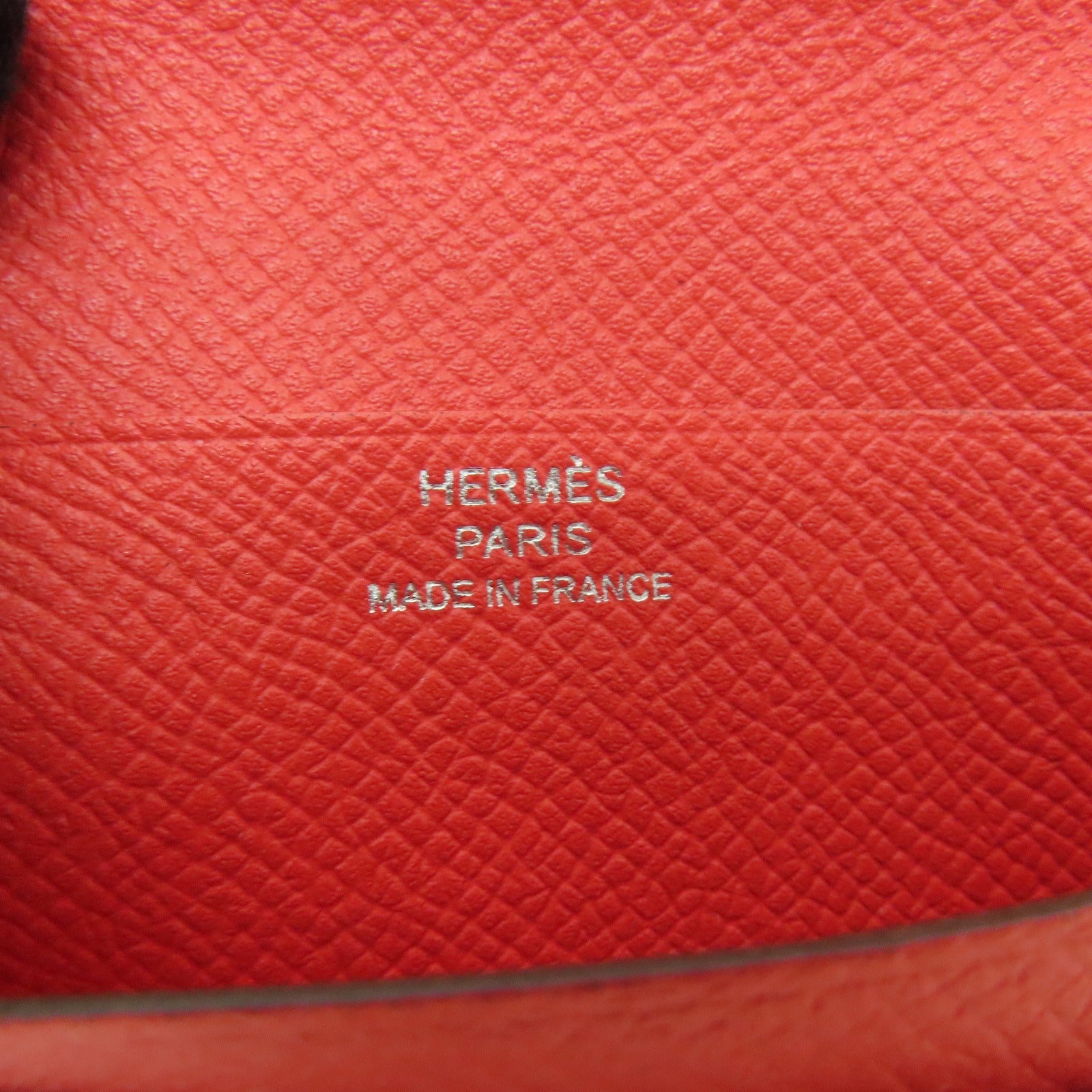 HERMES 【激減優惠】Epsom皮革Bearn Compact wallet銀扣錢包粉紅色