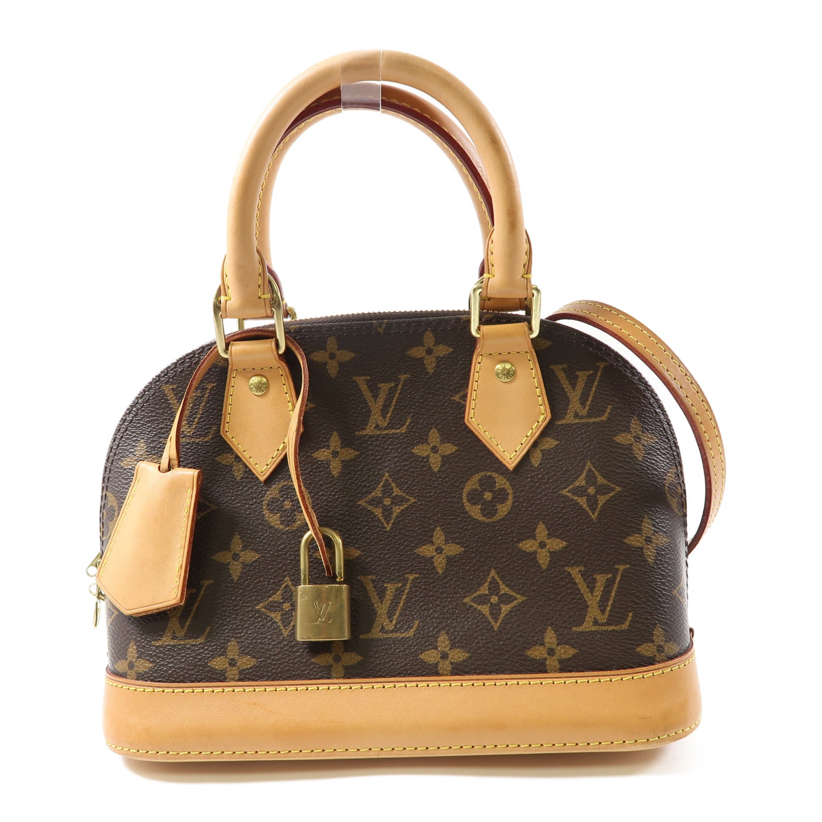 LOUIS VUITTON 【激減優惠】Monogram Alma BB金扣手挽肩背兩用袋啡色