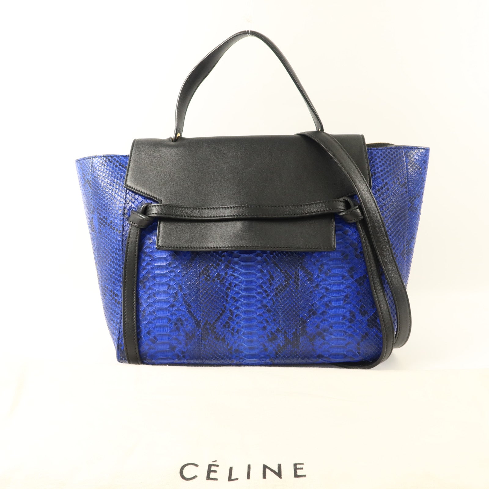 CELINE 蛇皮皮革Mini Belt Bag金扣手挽肩背兩用袋