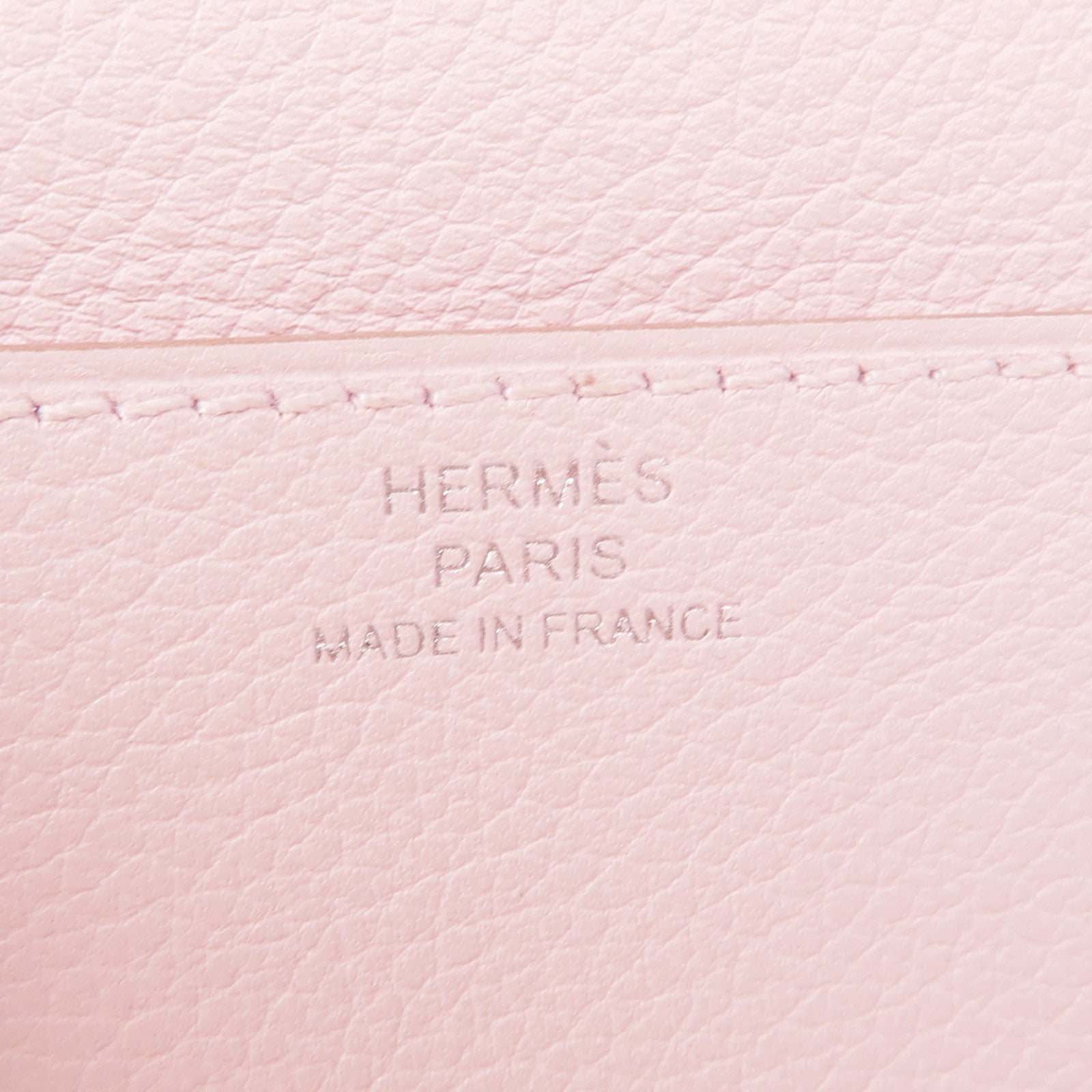 HERMES Evercolor皮革R.M.S Toutenmain銀扣錢包Mauve Pale