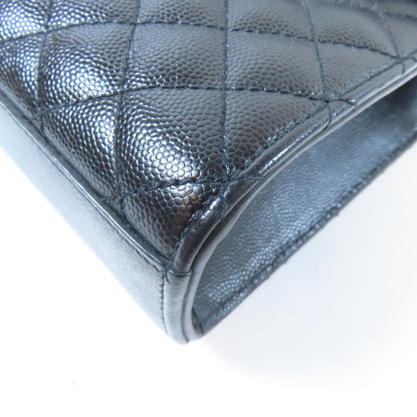 SAINT LAURENT 牛皮皮革Envelope銀扣肩背袋黑色