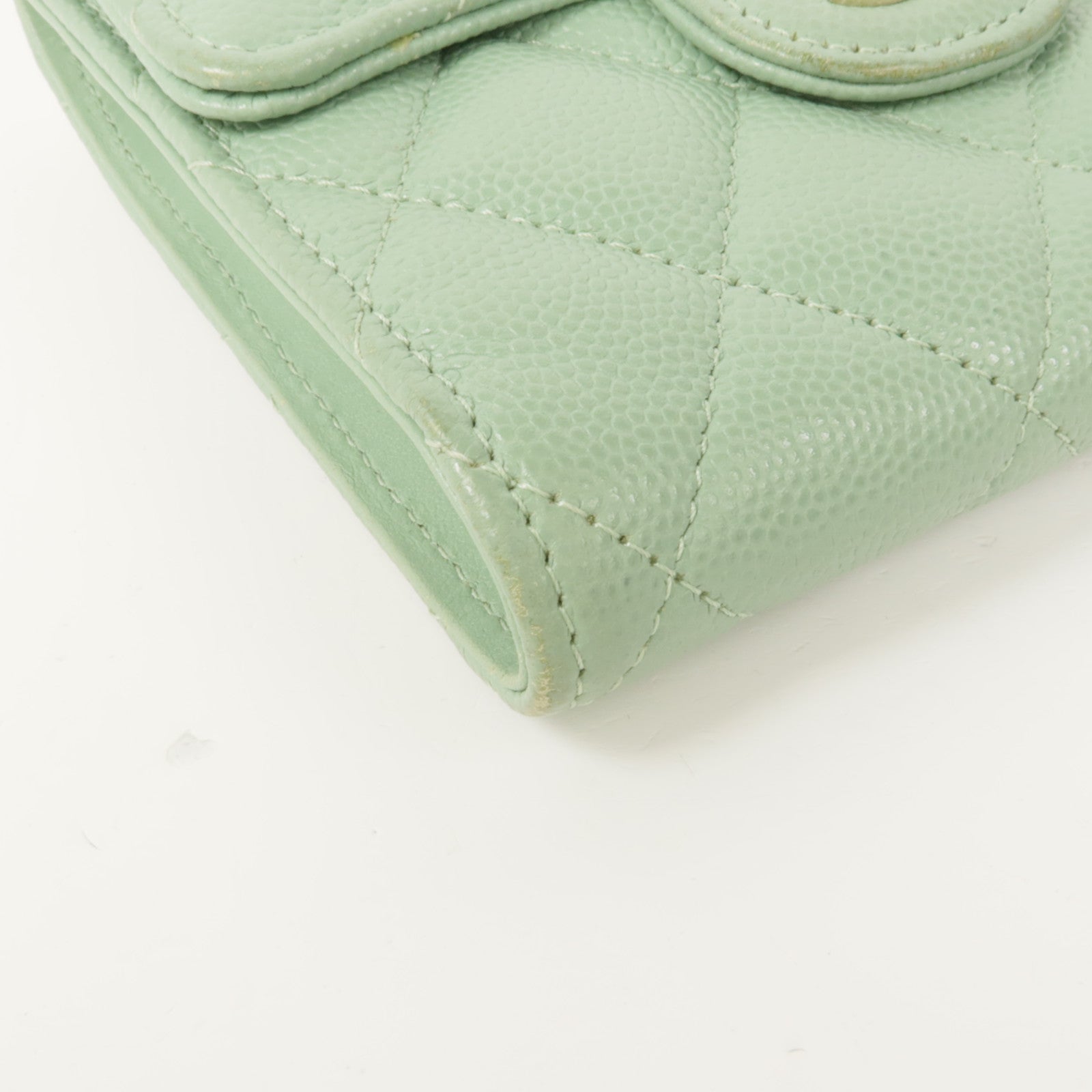 CHANEL 牛皮皮革Wallet金扣錢包