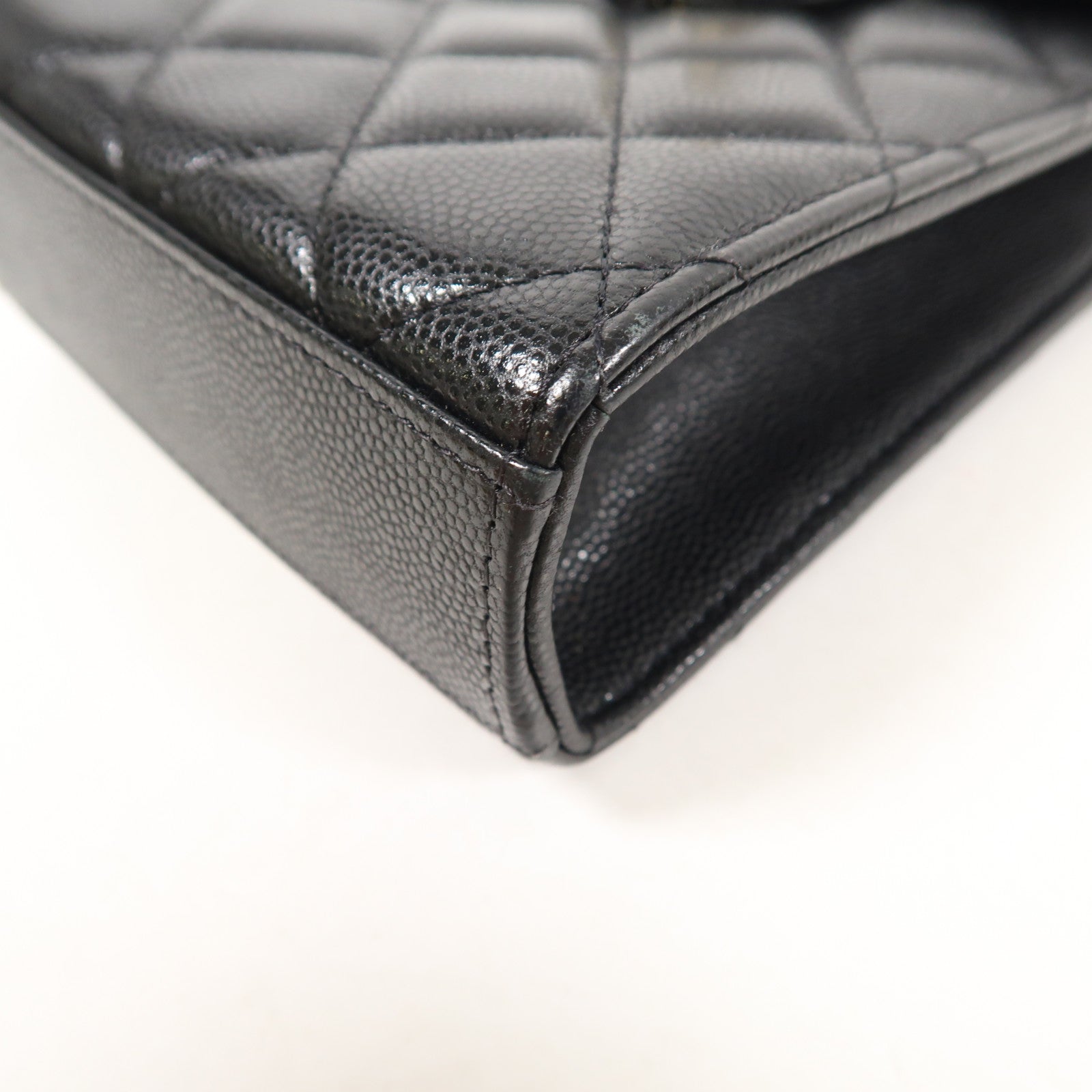 CHANEL 牛皮皮革Phone Bag金扣鏈帶肩背袋