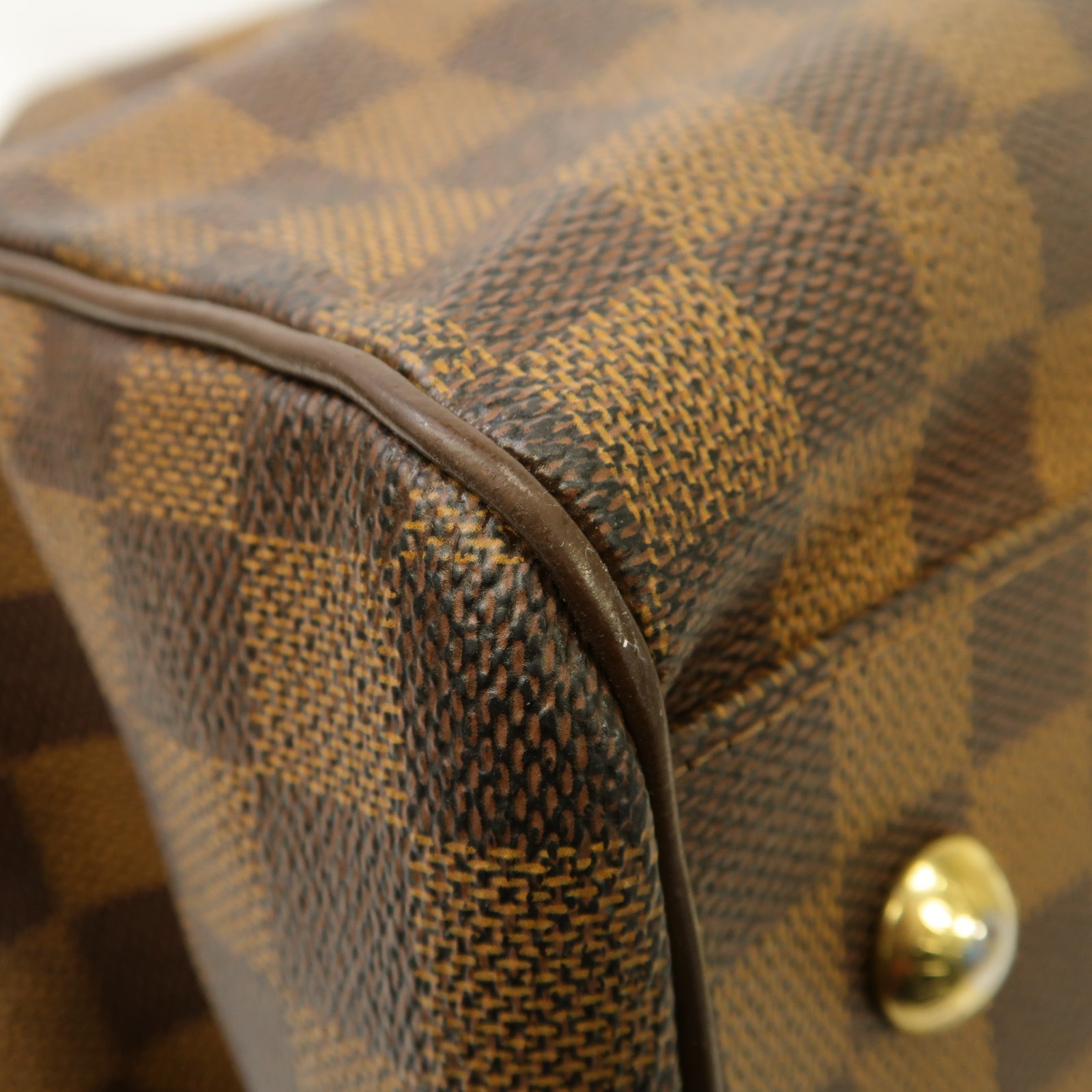 LOUIS VUITTON 【激減優惠】Damier Trevi GM金扣手挽肩背兩用袋啡色