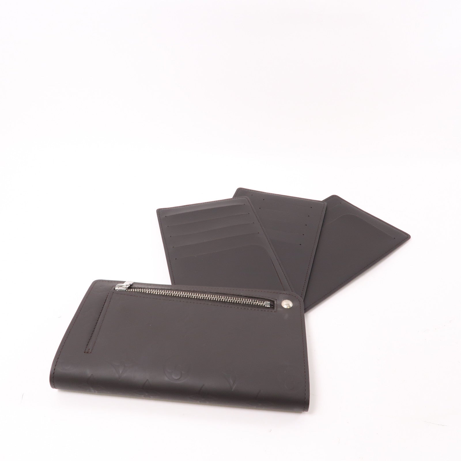 LOUIS VUITTON 【激減優惠】Monogram Glace Hoist Long Wallet銀扣長錢包棕色