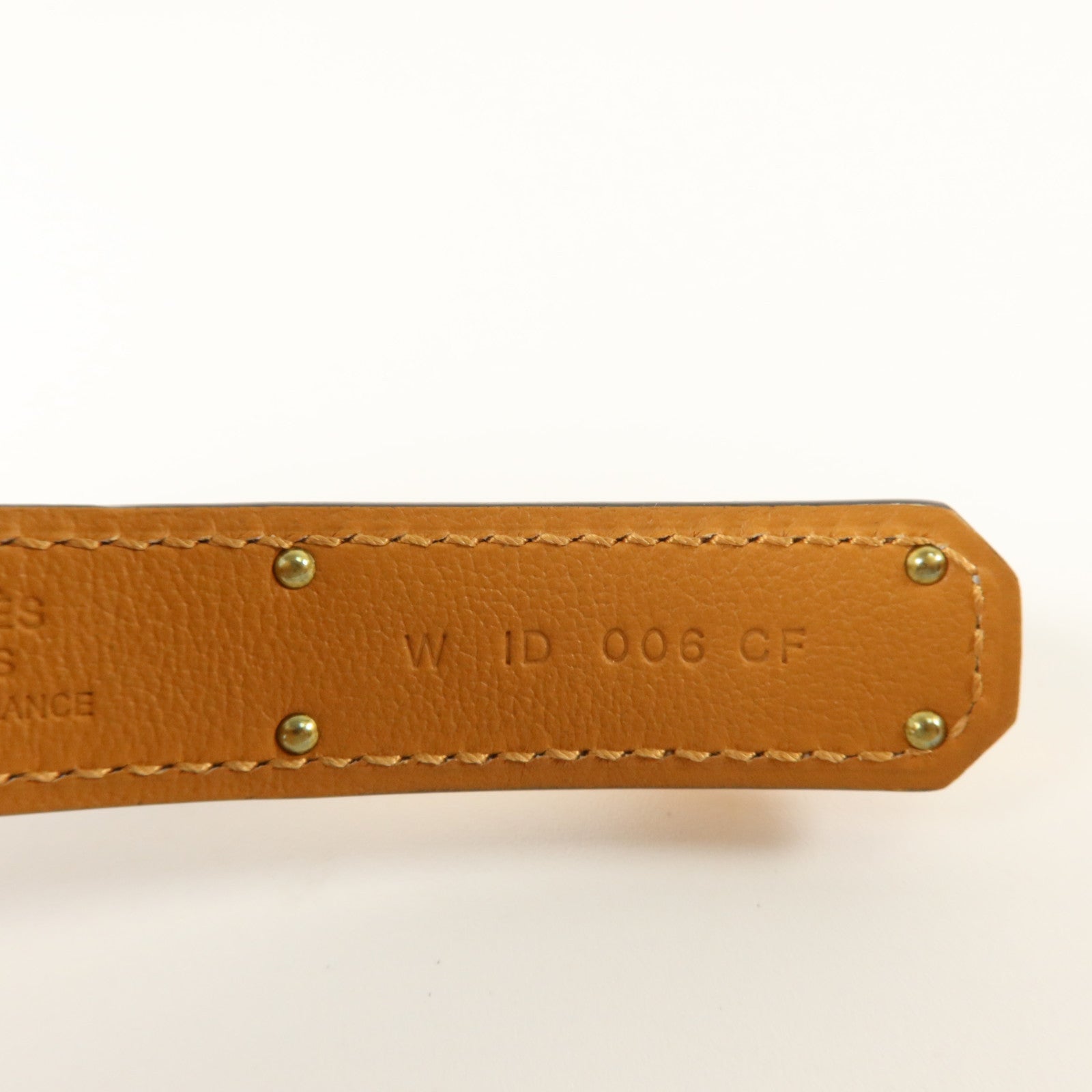 HERMES Epsom皮革Kelly 18 Belt金扣皮帶Gold