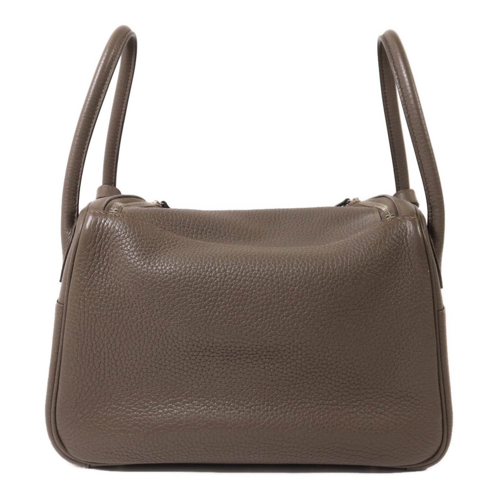 HERMES Clemence皮革Lindy 26手挽肩背兩用袋Etain