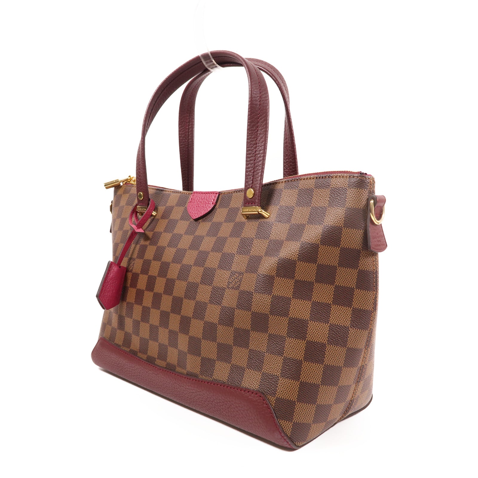 LOUIS VUITTON 【激減優惠】Damier Hyde Park 2way金扣手挽肩背兩用袋啡色/紅色/紫色