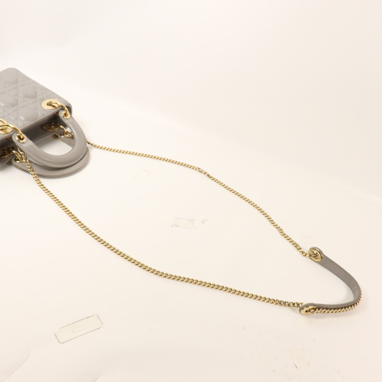 Dior 羊皮皮革Lady Dior Mini鏈帶手挽肩背兩用袋