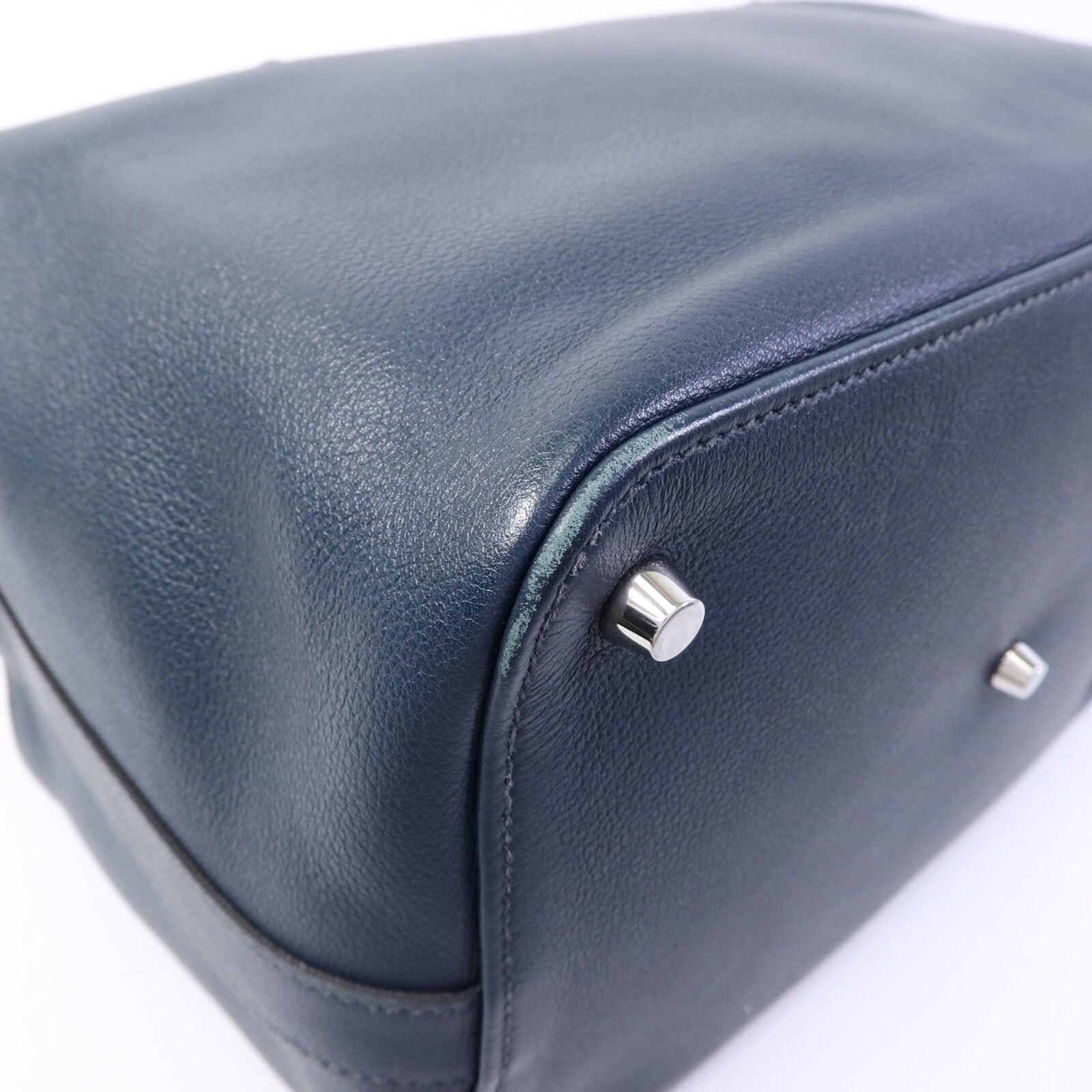 HERMES Evercolor皮革Toolbox 26手挽肩背兩用袋Bleu Ocean