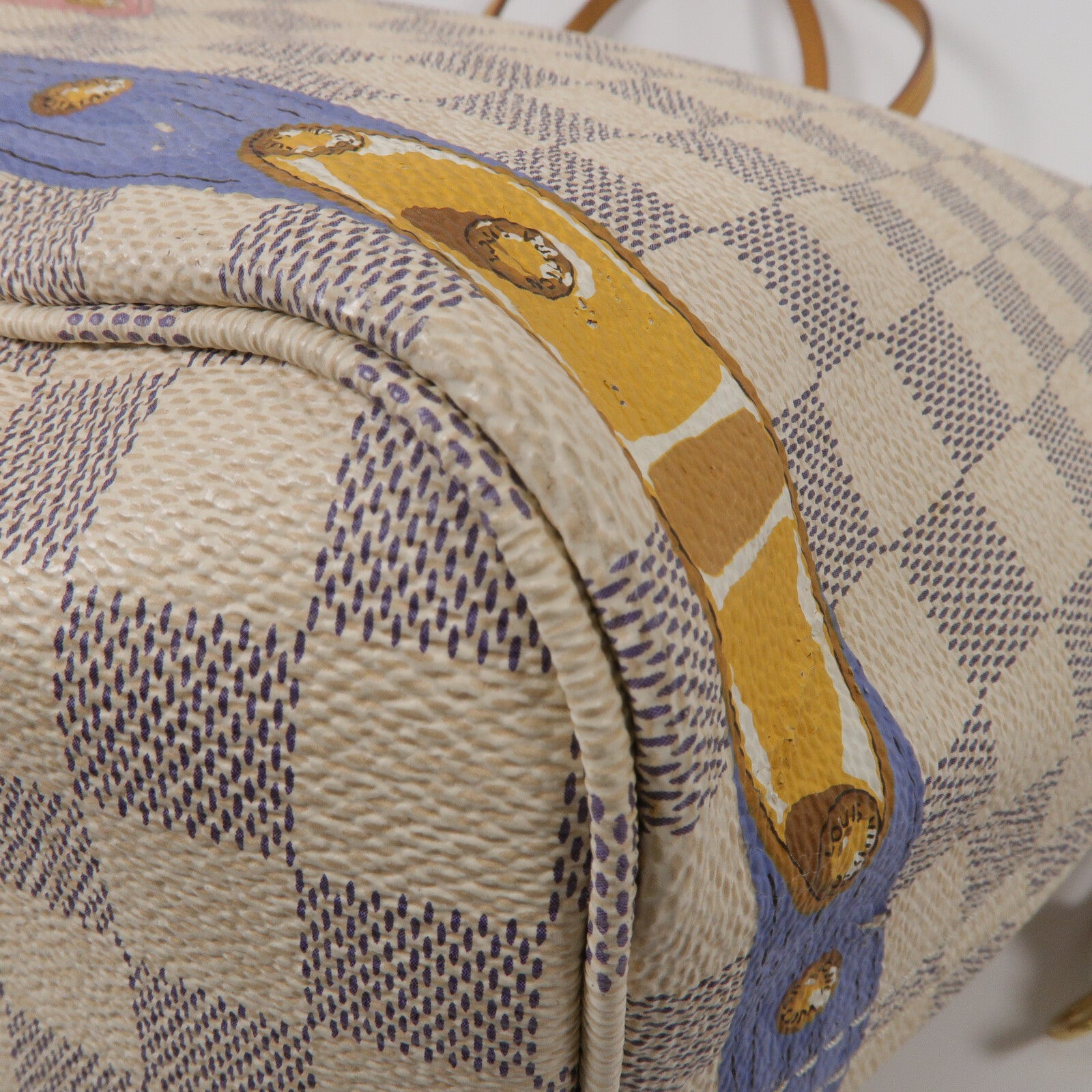 LOUIS VUITTON Damier Azur Neverfull MM手挽袋