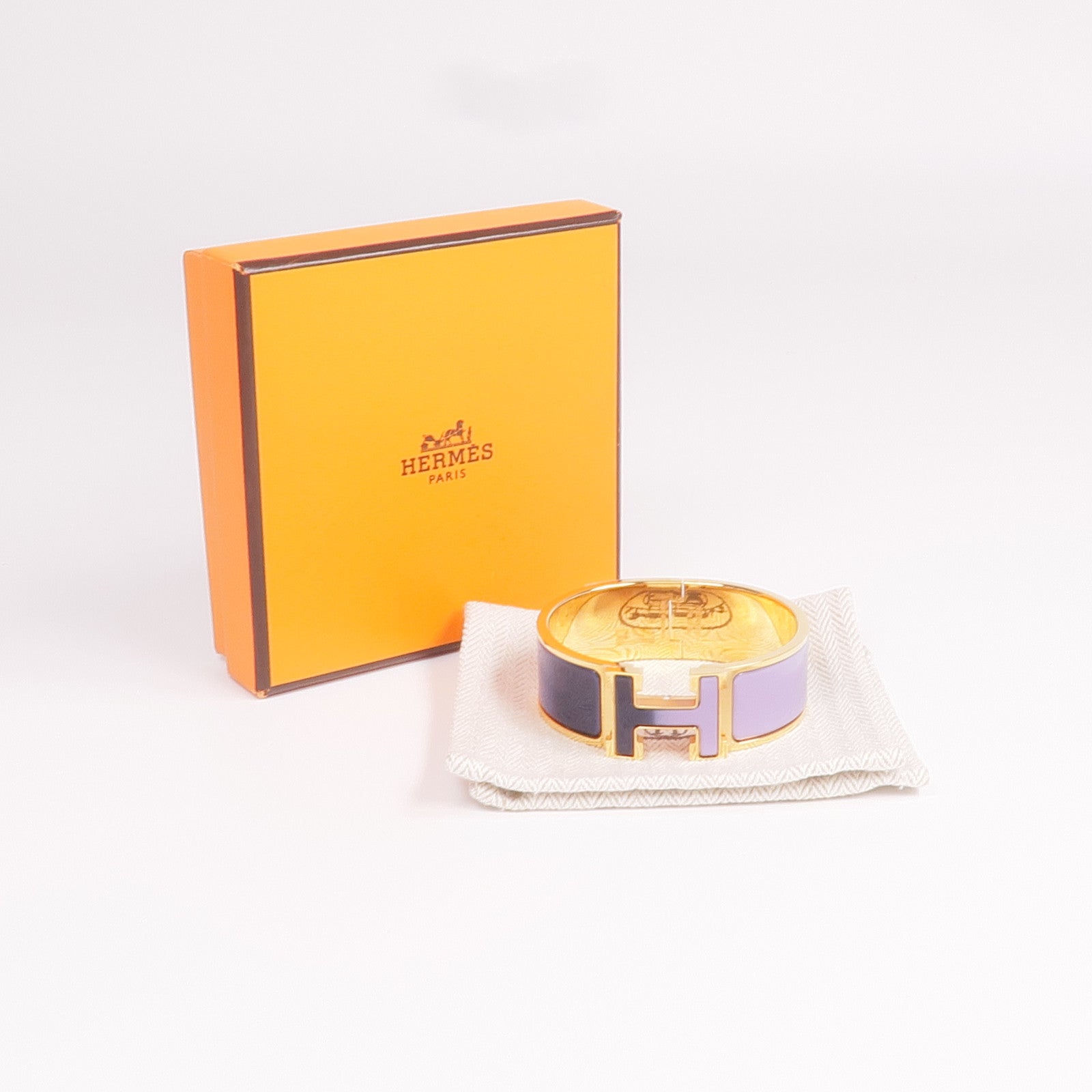 HERMES 金屬/琺瑯Clic-Clac H Bracelet手鐲