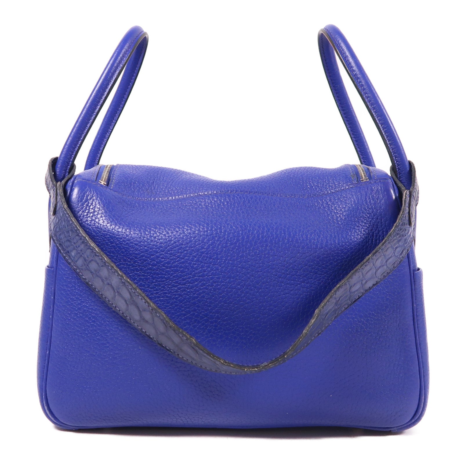 HERMES 【激減優惠】Clemence皮革/鱷魚皮革Niloticus Lindy 26肩背袋