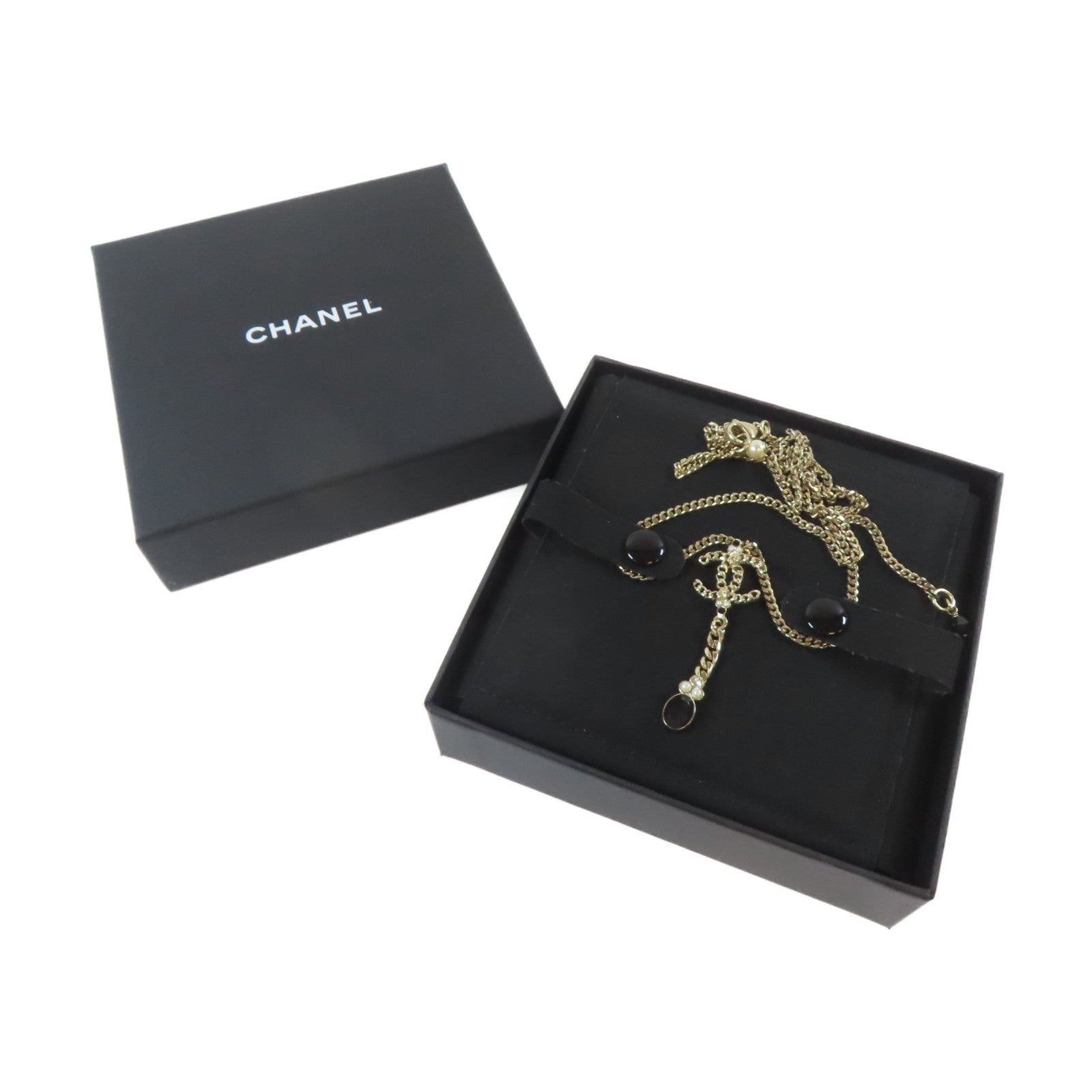 CHANEL 【激減優惠】金屬Necklace項鍊金色#60cm