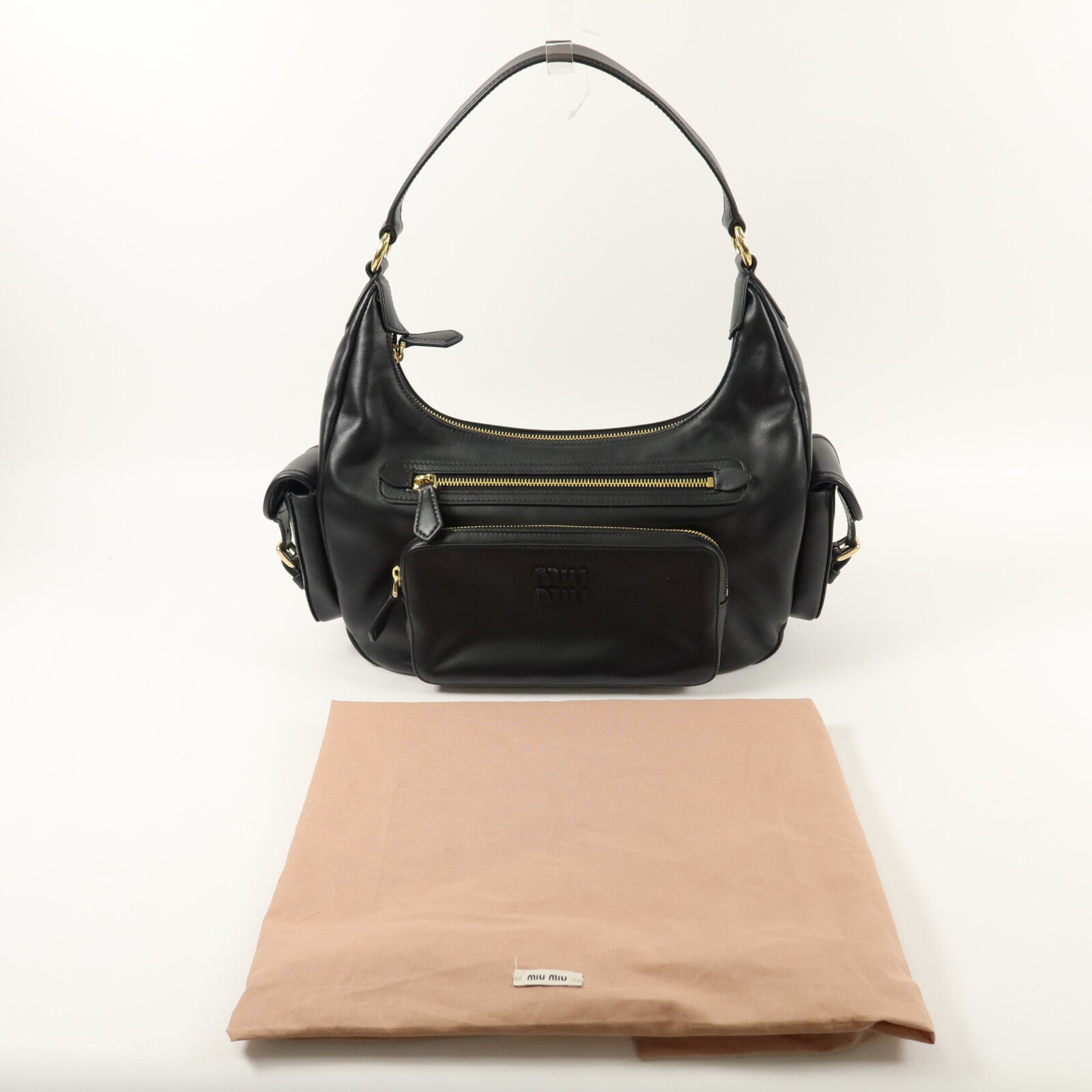 Miu Miu 羊皮皮革Pocket Large肩背袋
