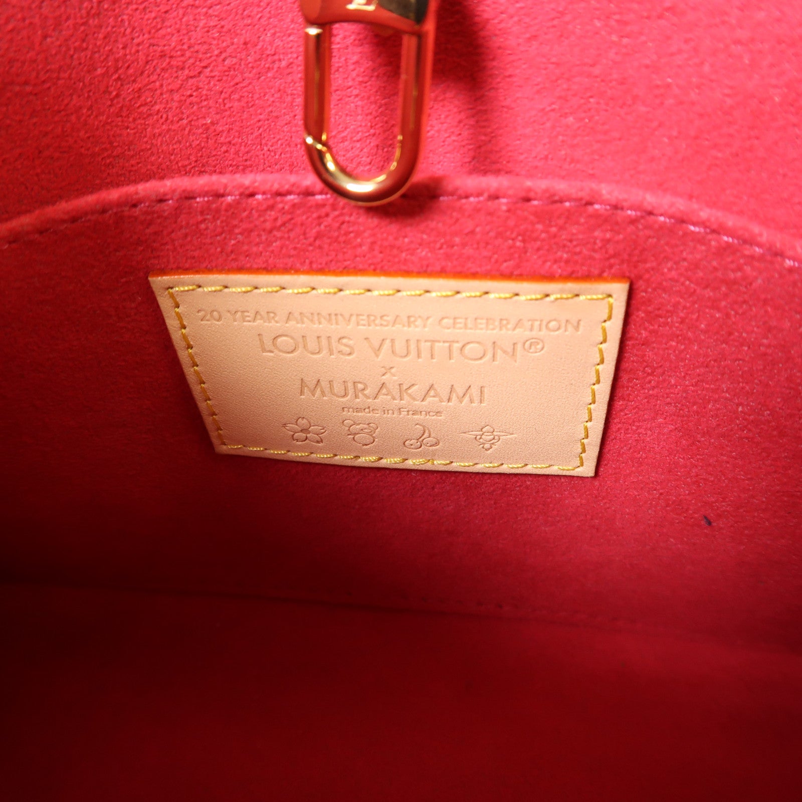 LOUIS VUITTON 塗Monogram LV X TM On The Go BB金扣手挽肩背兩用袋