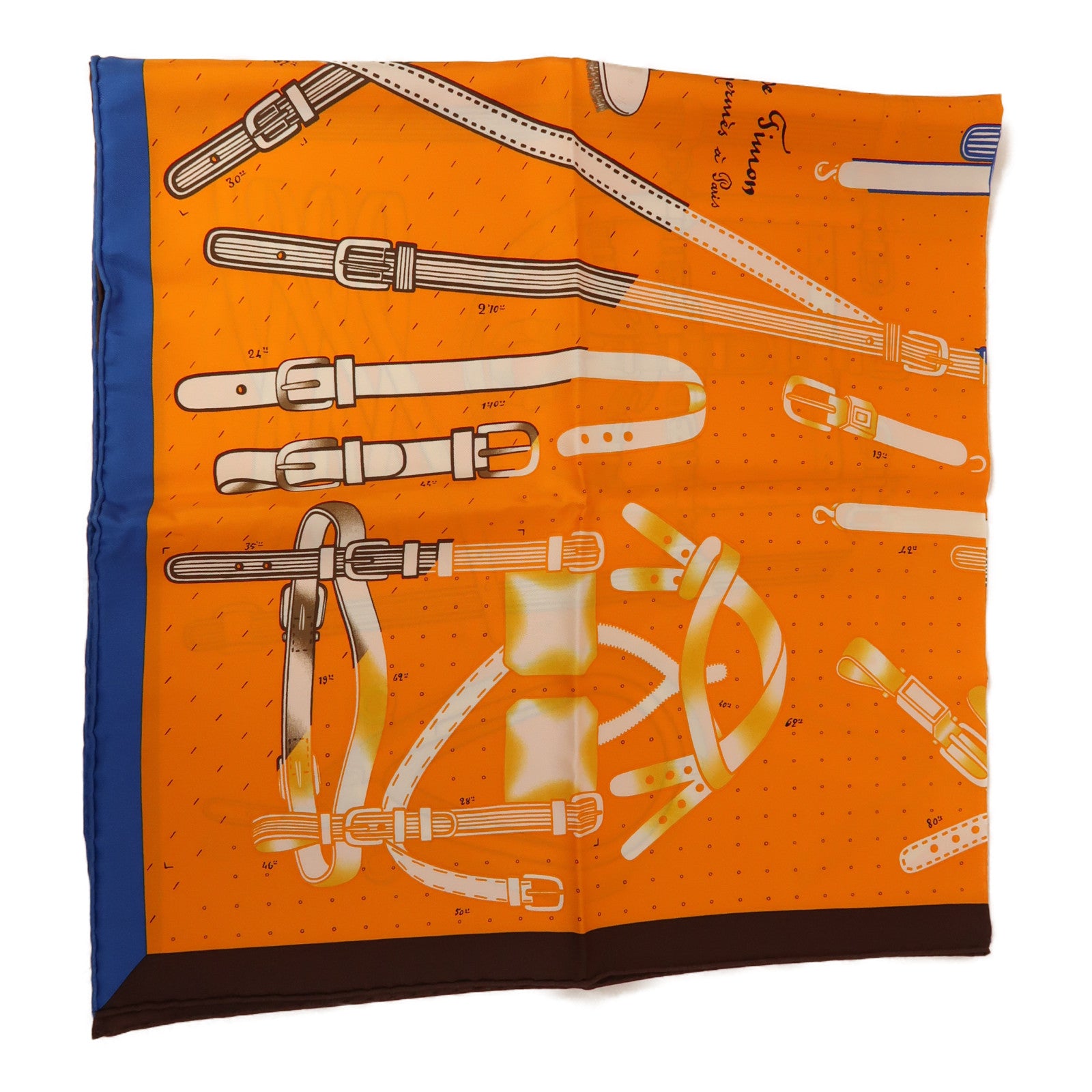 HERMES 絲質Scarf圍巾橙色
