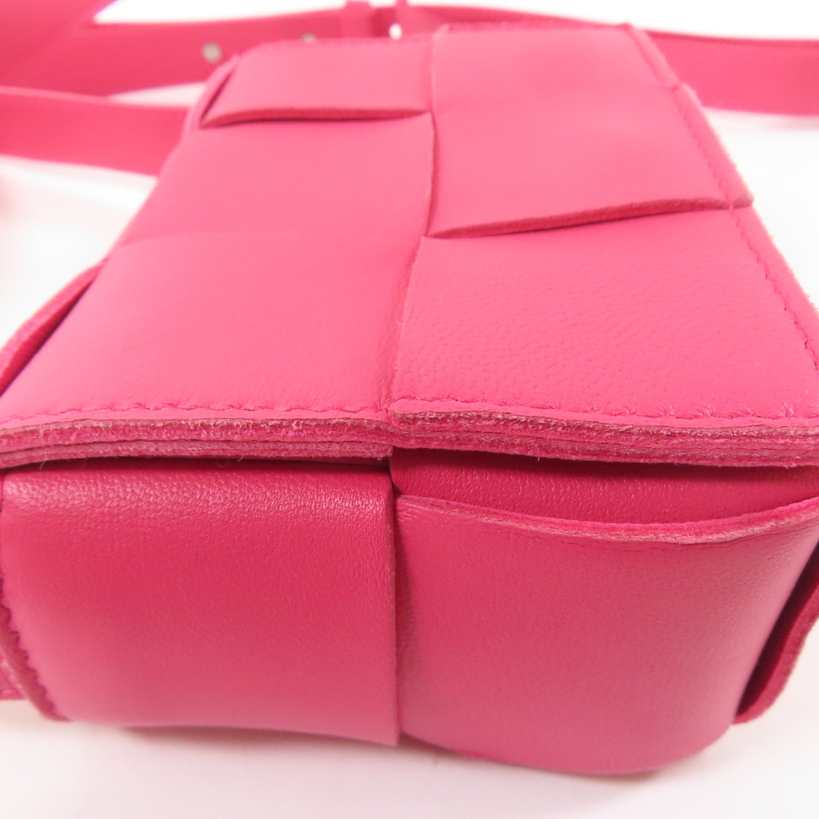 BOTTEGA VENETA 織紋皮革Shoulder Bag肩背袋粉紅色
