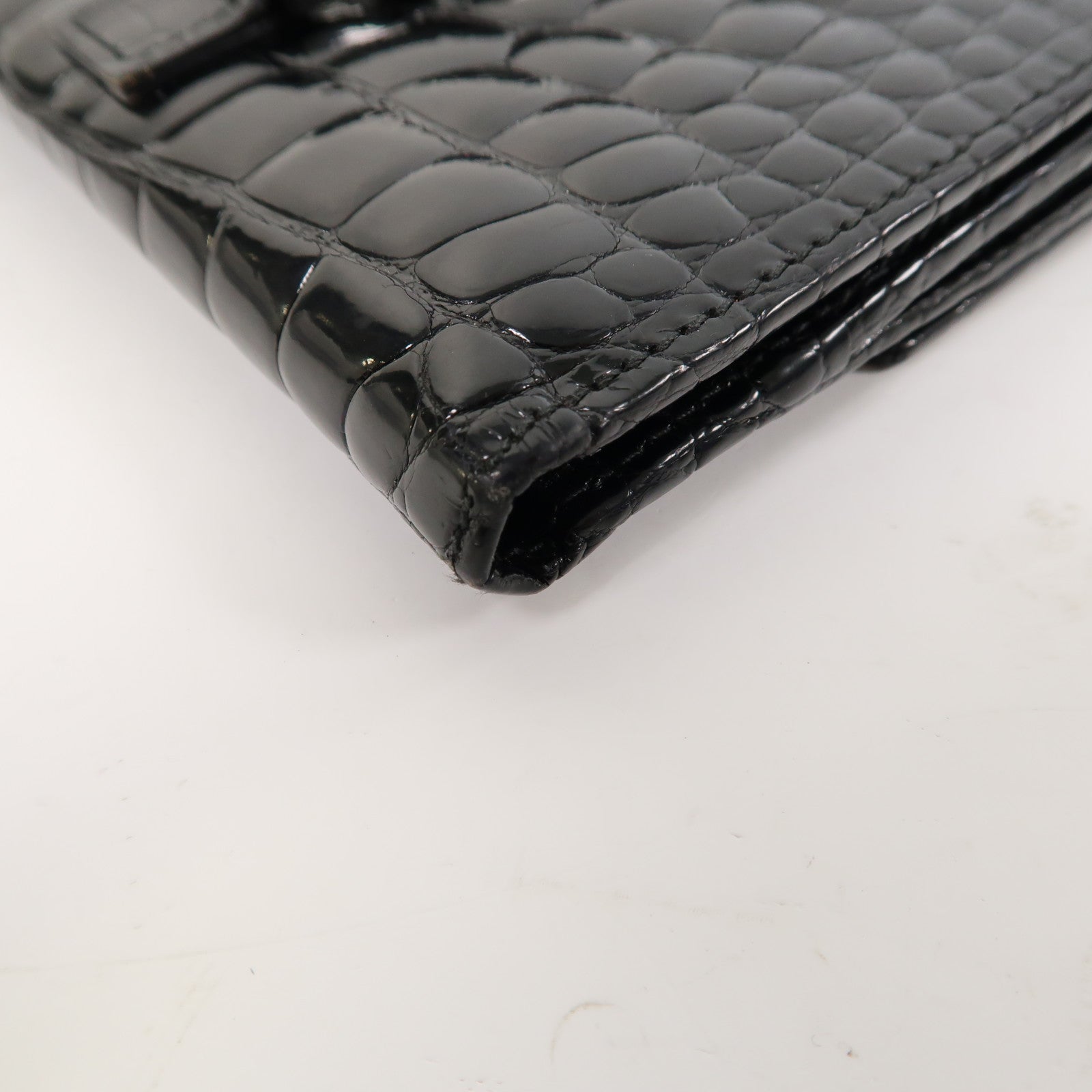 GUCCI 【激減優惠】鱷魚皮革Wallet錢包黑色