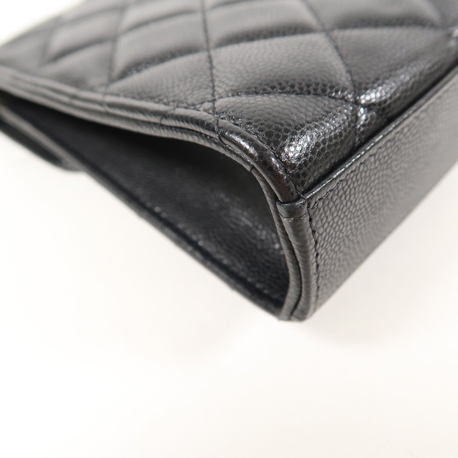 CHANEL 牛皮皮革Phone Bag金扣鏈帶肩背袋