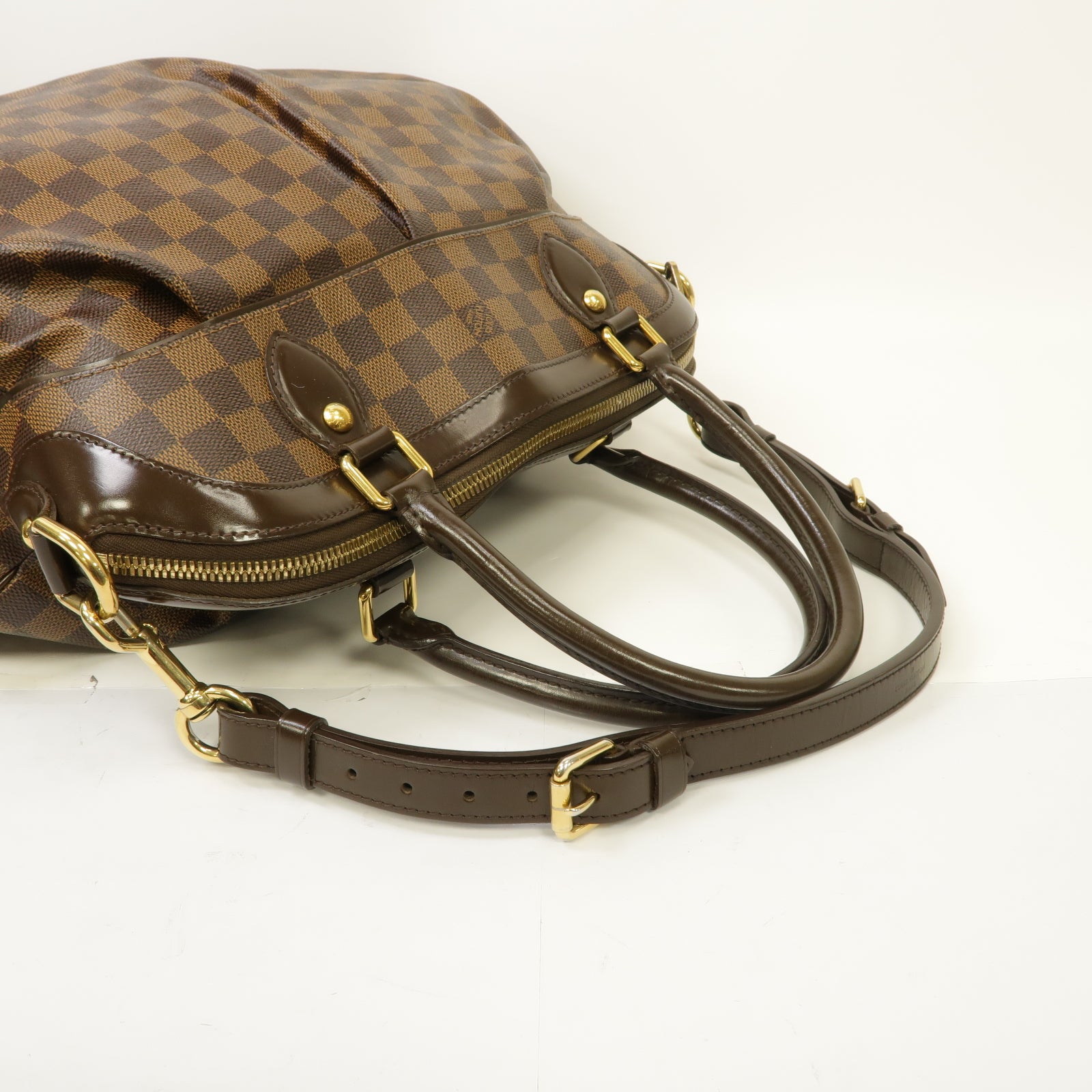 LOUIS VUITTON 【激減優惠】Damier Trevi GM金扣手挽肩背兩用袋啡色