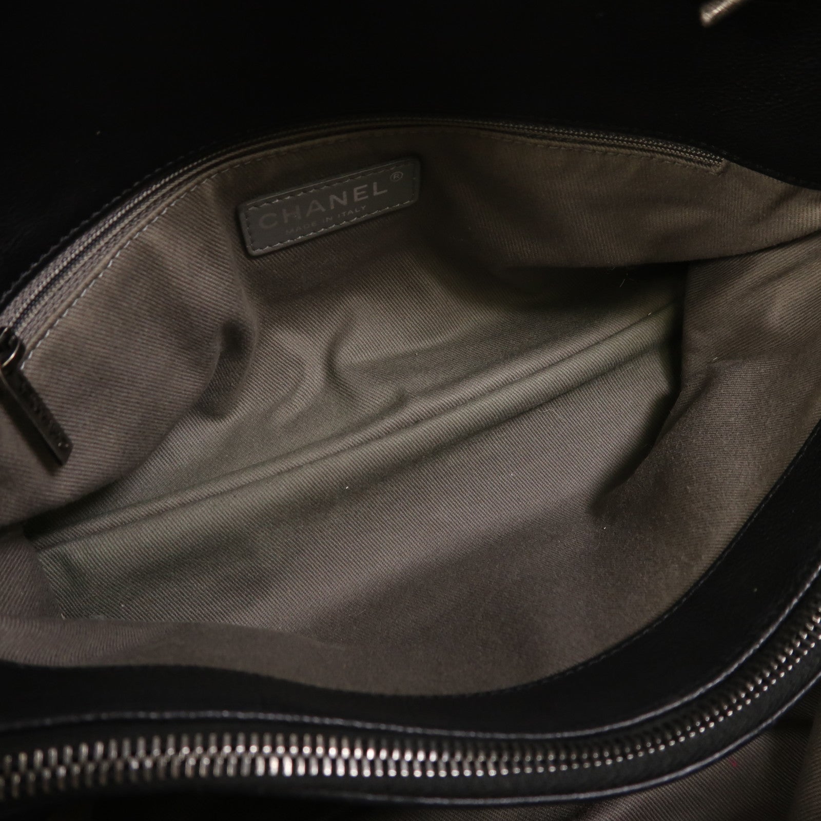 CHANEL 牛皮皮革2 Way Shoulder銀扣手挽肩背兩用袋