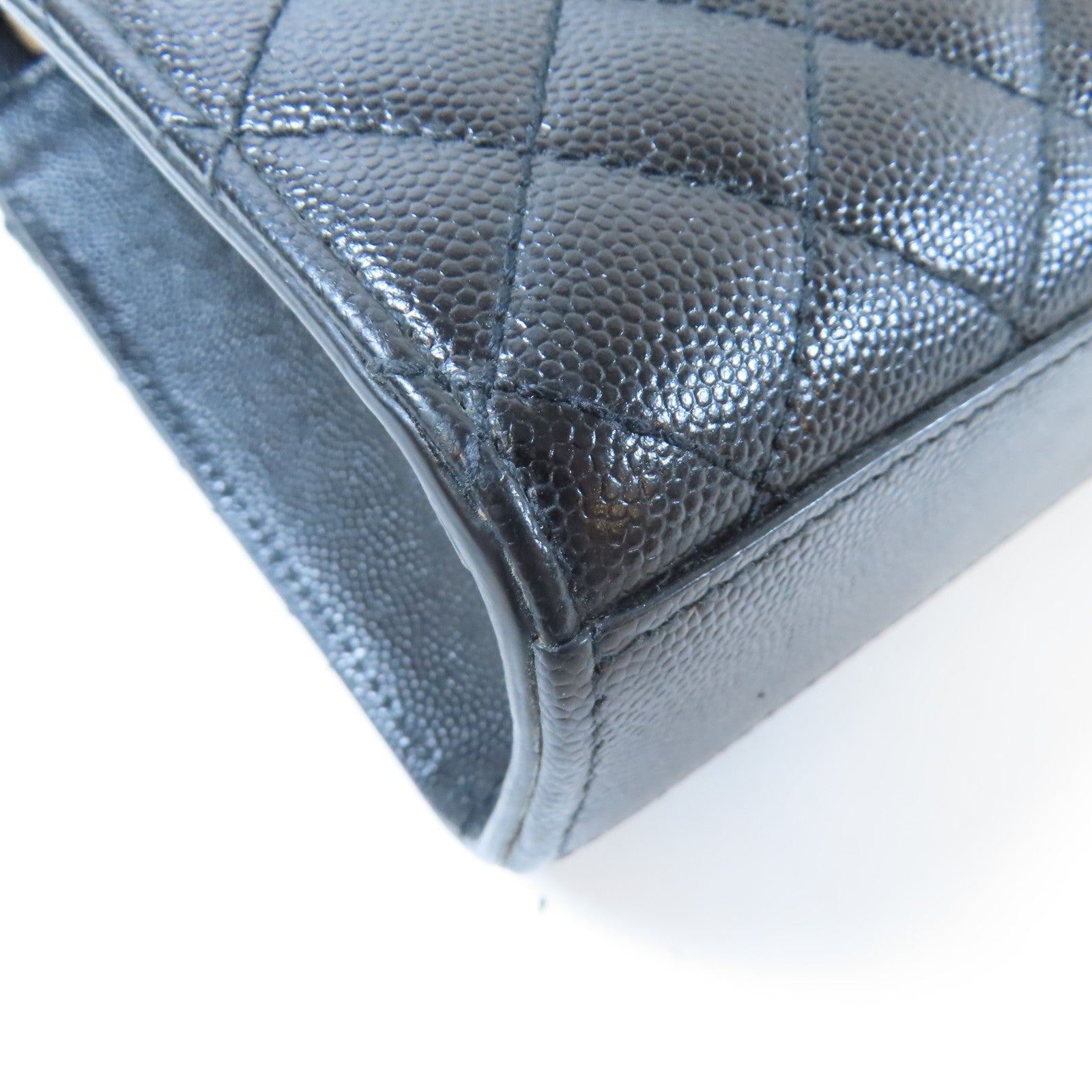 SAINT LAURENT 牛皮皮革Envelope銀扣肩背袋黑色