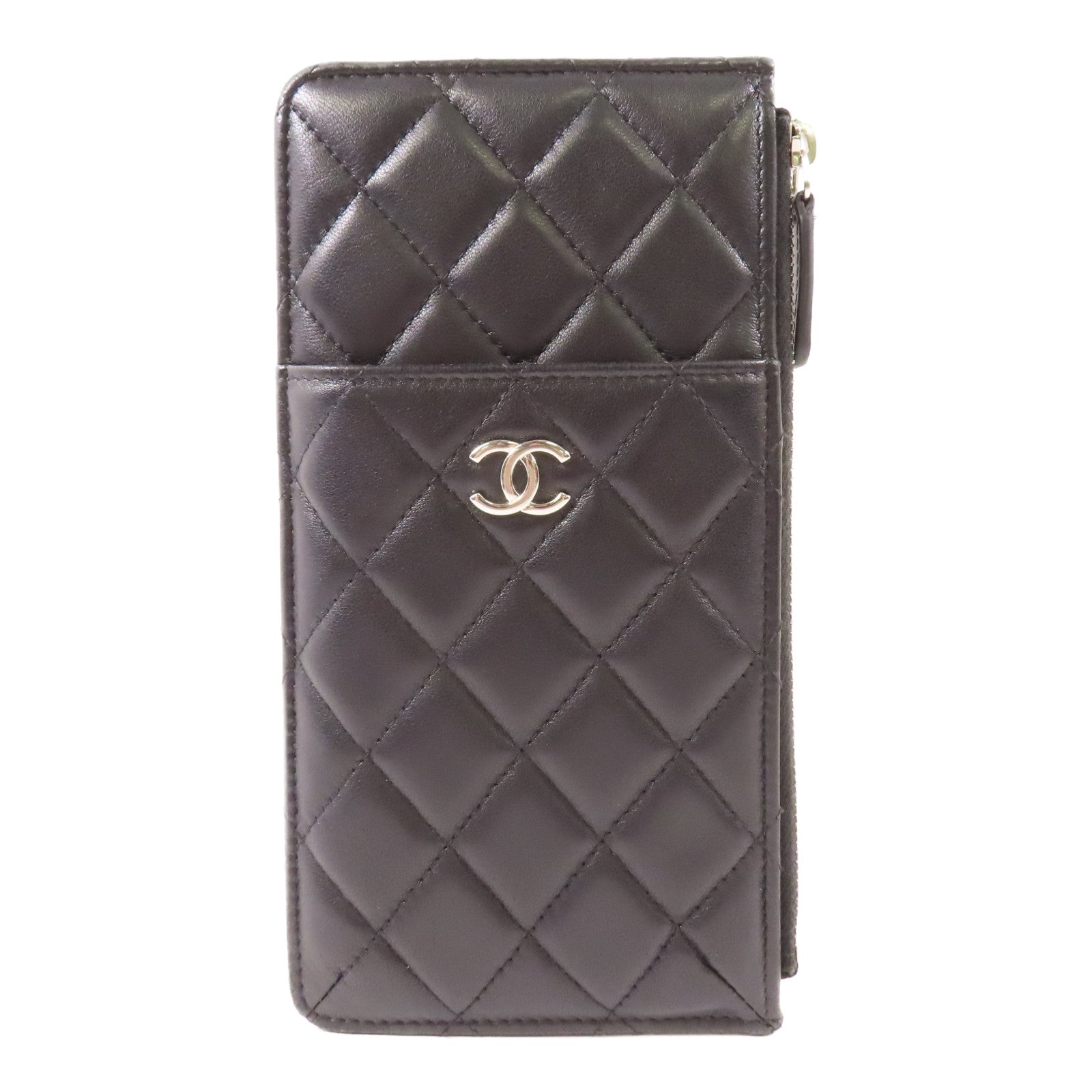 CHANEL 牛皮皮革Wallet銀扣長錢包