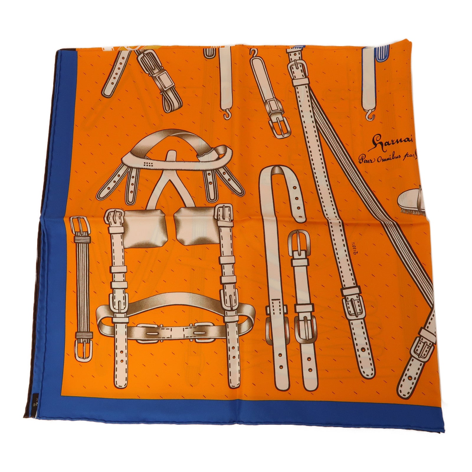 HERMES 絲質Scarf圍巾橙色