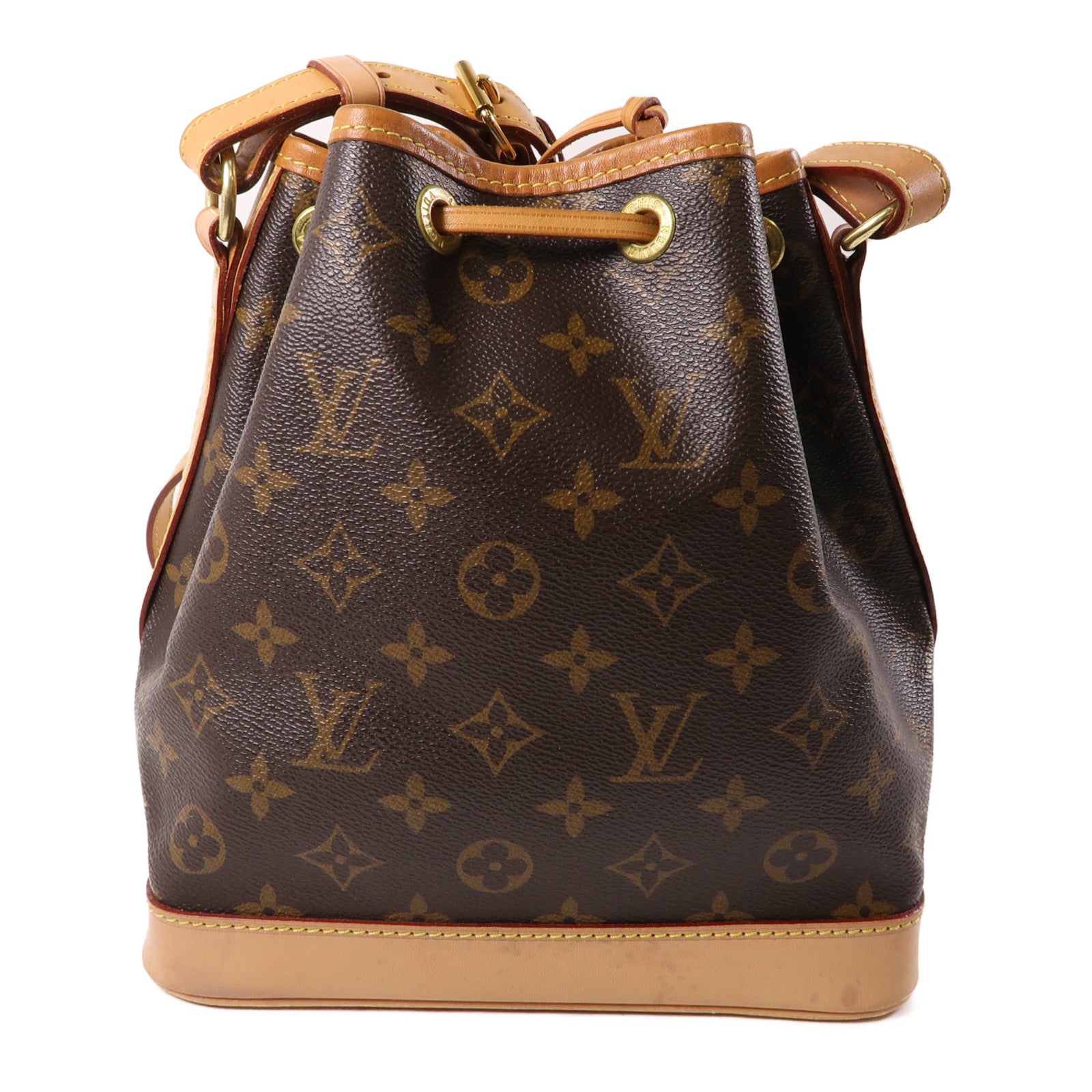 LOUIS VUITTON Monogram Noe BB金扣肩背袋棕色